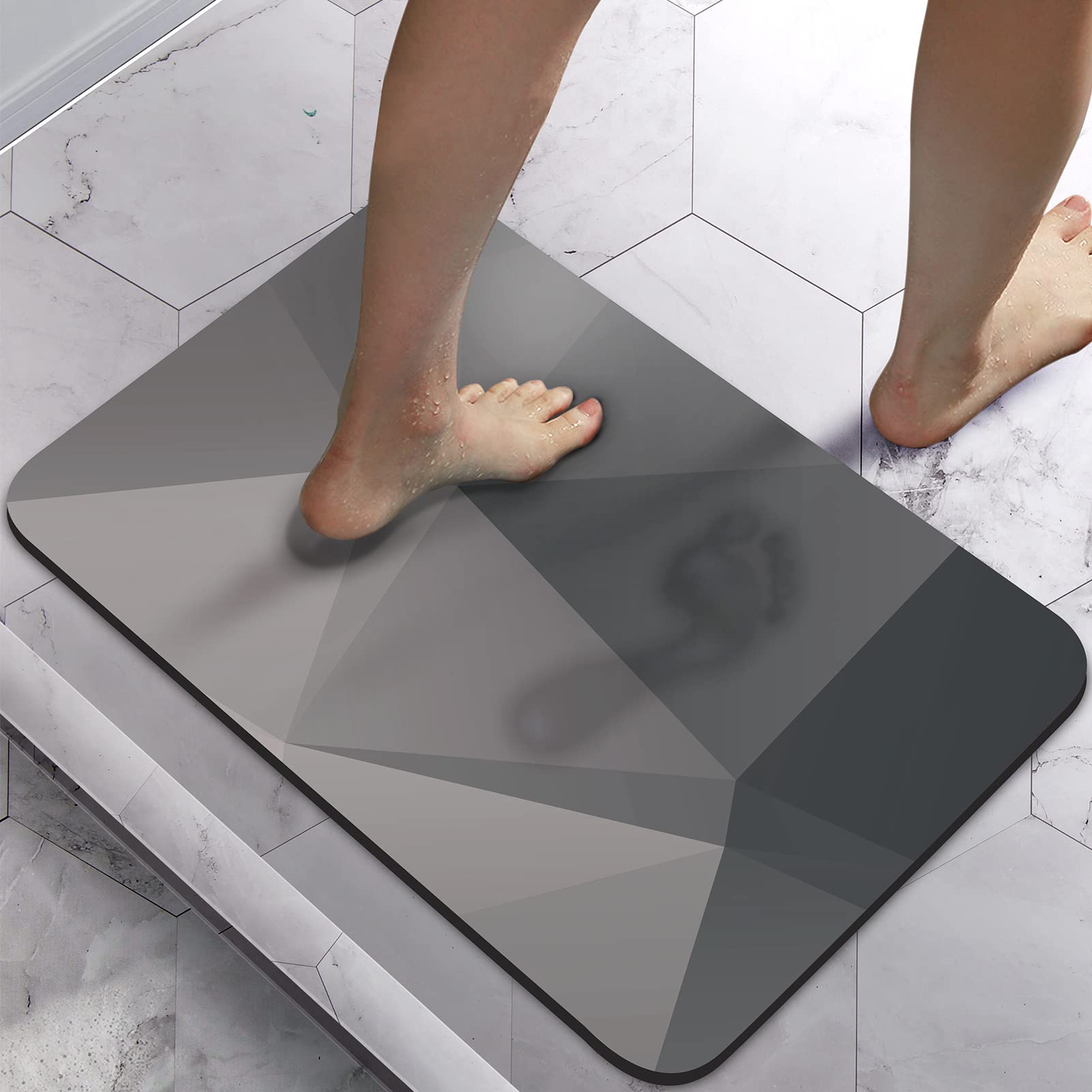 🛁 Homlab Badematte 40x60cm Rutschfest & Saugfähig 🚿 Angebot bei HelloDeals