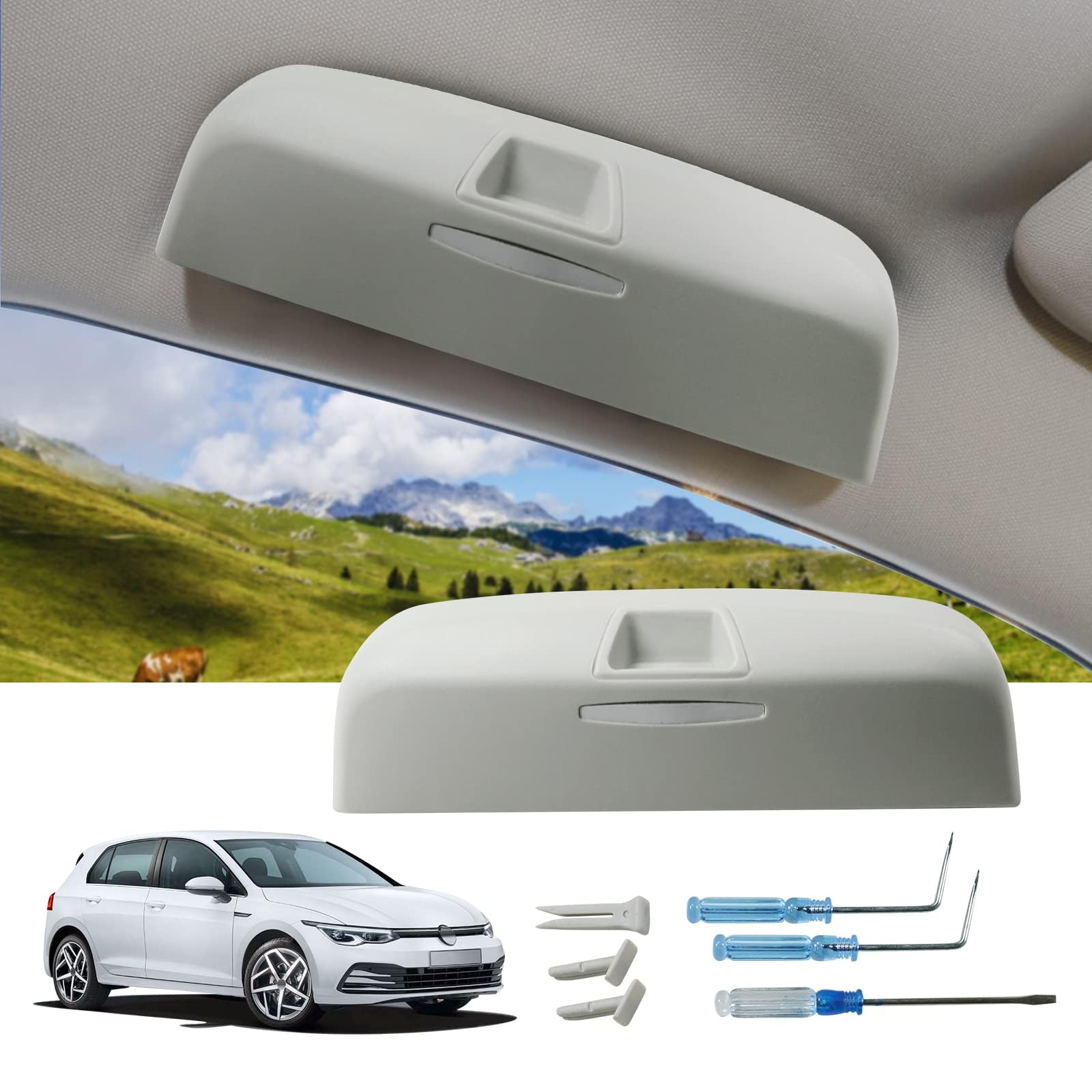 LUWU Sonnenbrillenhalter Auto für Vw Golf 8 ID.3 ID.4 Passat b9 - Brillenbox Zubehör 🕶️ Angebot bei HelloDeals