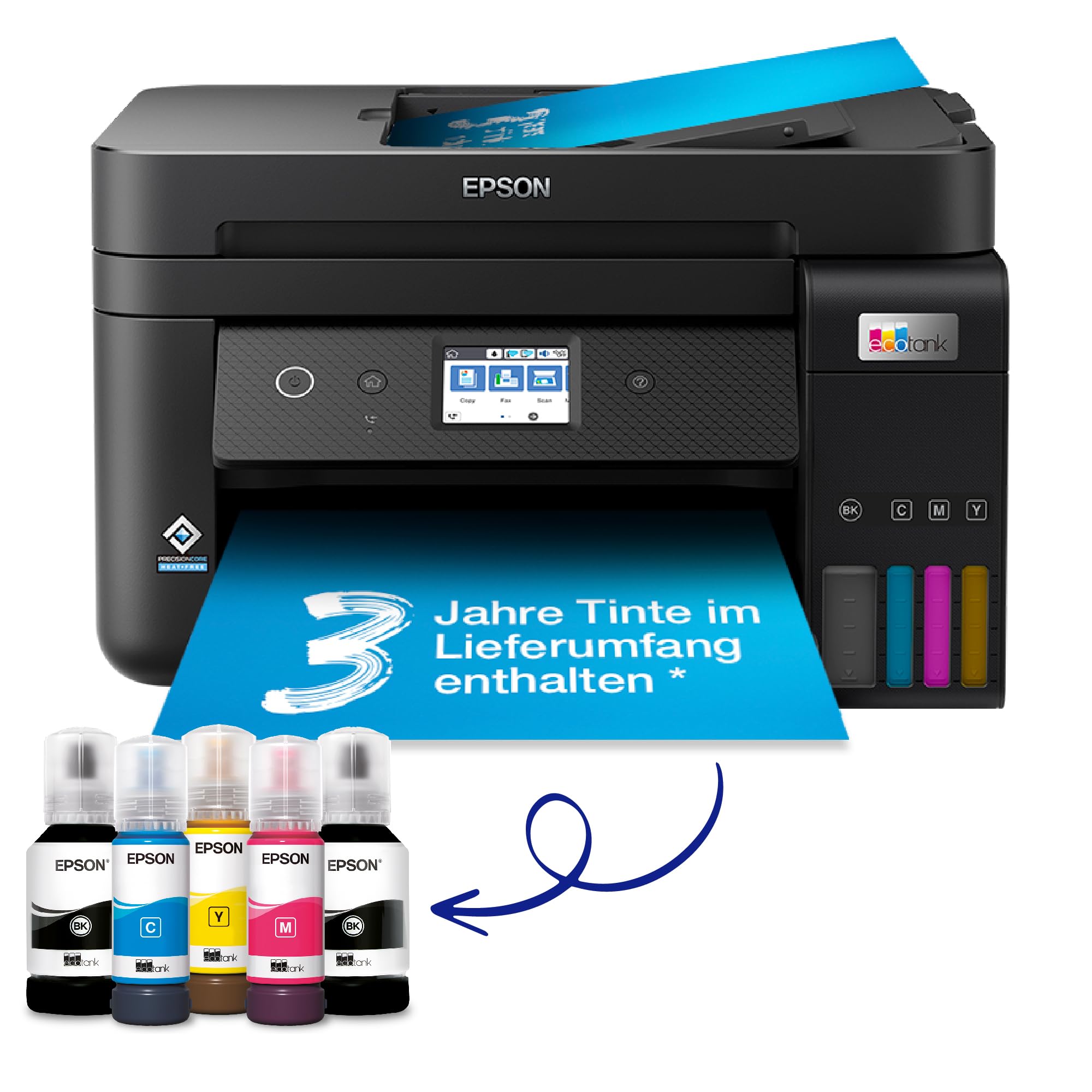 🖨️ Epson EcoTank ET-4850 A4-Multifunktions-Wi-Fi-Tintentankdrucker - 3 Jahre Tinte inklusive! 🌟 Angebot bei HelloDeals