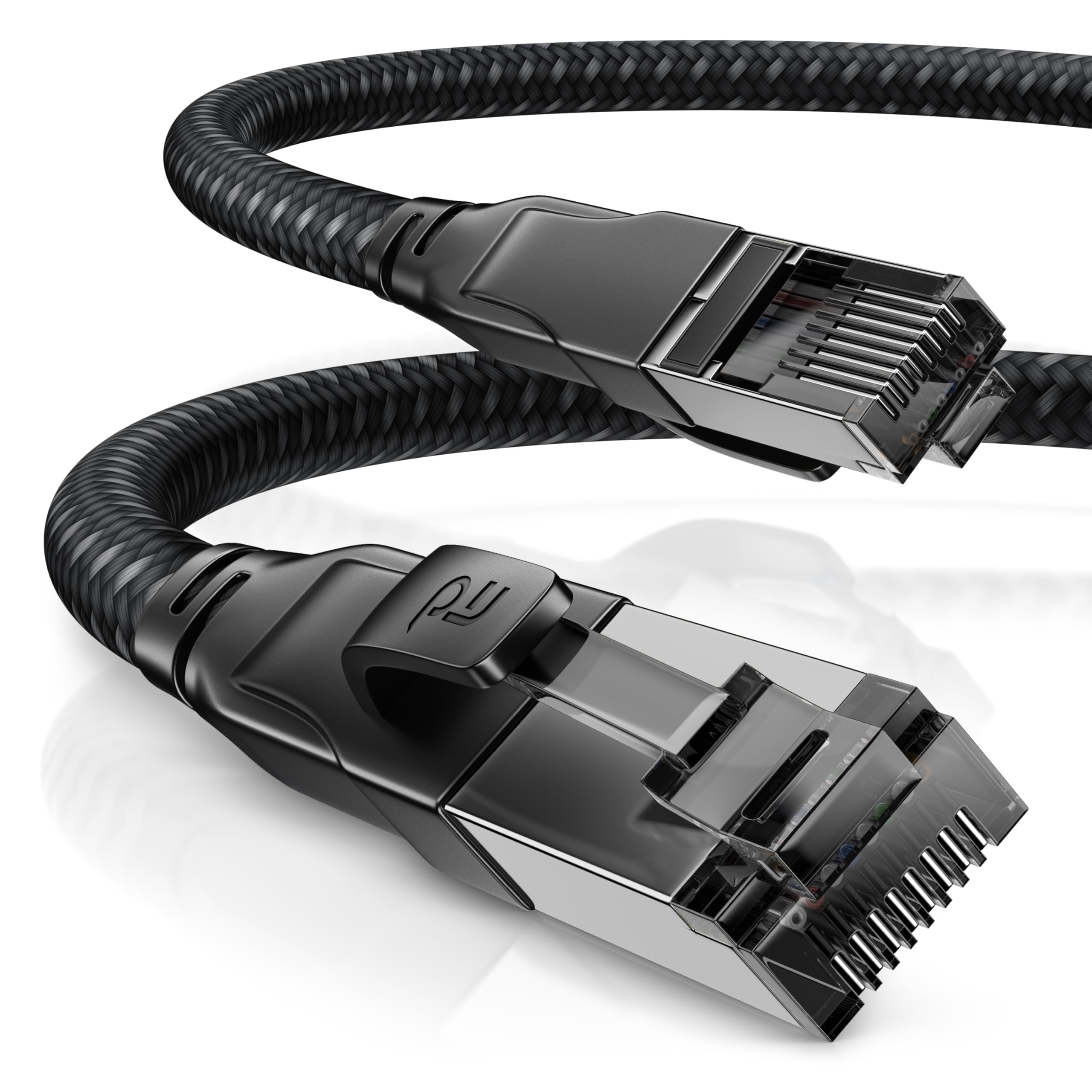 CSL CAT8.1 Netzwerkkabel 40 Gbits - 2m - Black Series - LAN Kabel Patchkabel RJ45 Angebot bei HelloDeals