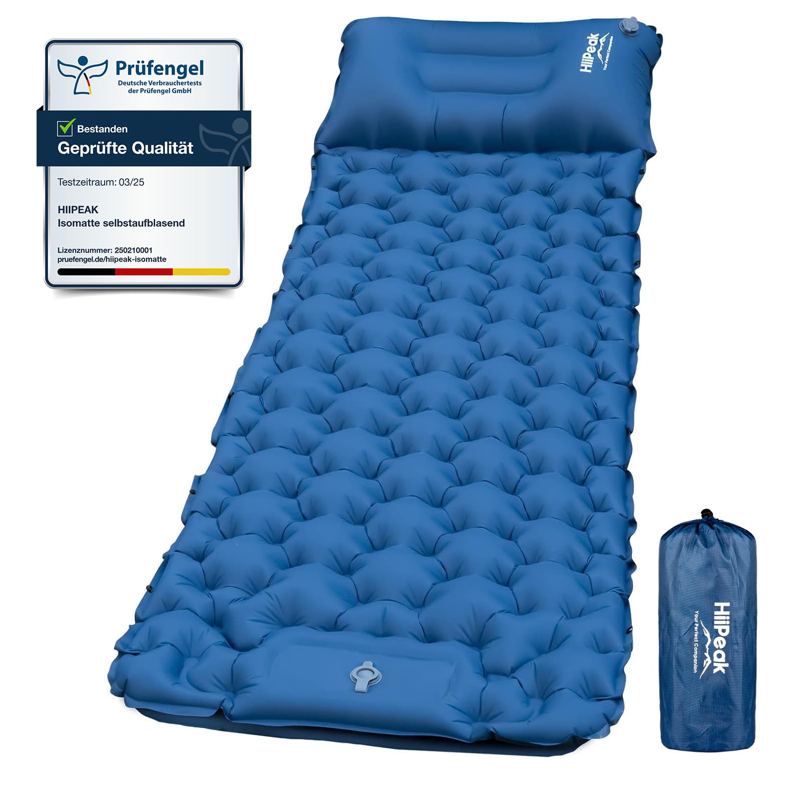 🏕️ HiiPeak Isomatte selbstaufblasend hoch Camping luftmatratze mit integrierten kopfkissen Outdoor campingmatte 🛌 Angebot bei HelloDeals