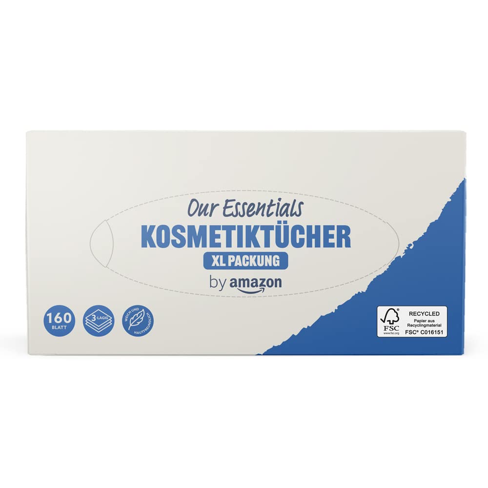 🌿 Amazon Kosmetiktuchbox 3-lagig XL Packung, 160 Stück, 1er-Pack 160 Stück (1er Pack) 🛍️ Angebot bei HelloDeals