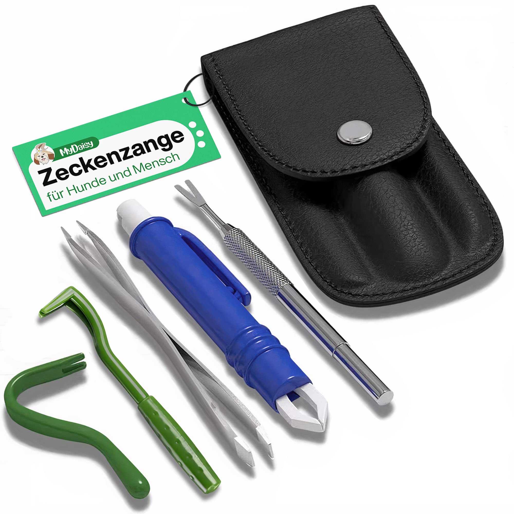 🐶🦠 MYDAISY Zeckenzange 5er Set mit Etui - Schutz Vor Zeckenbissen Angebot bei HelloDeals