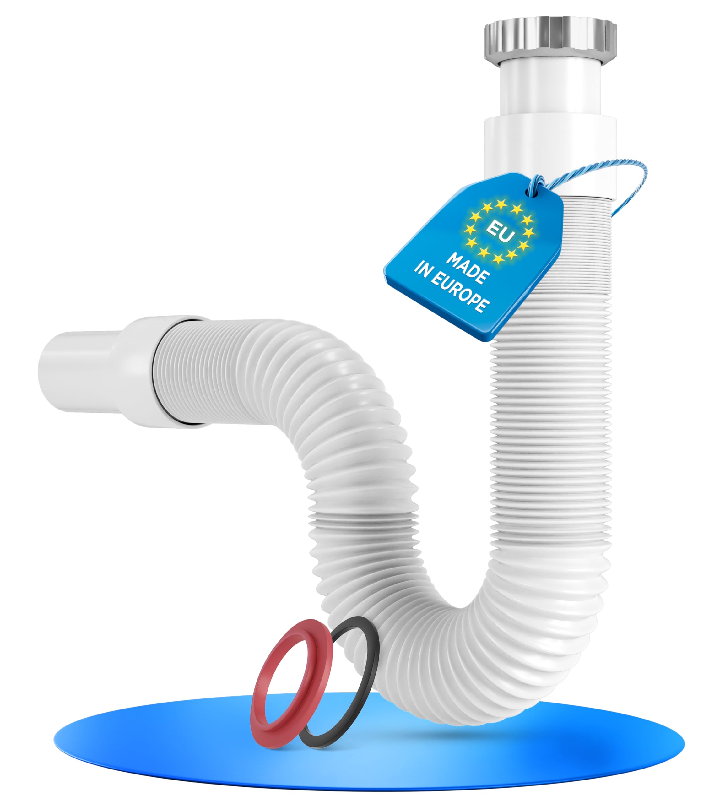 LOBENSWERK Siphon Waschbecken mit Aluminium Mutter - 100% Wasserdicht 1 1/4" (Bad) 🚿 Angebot bei HelloDeals