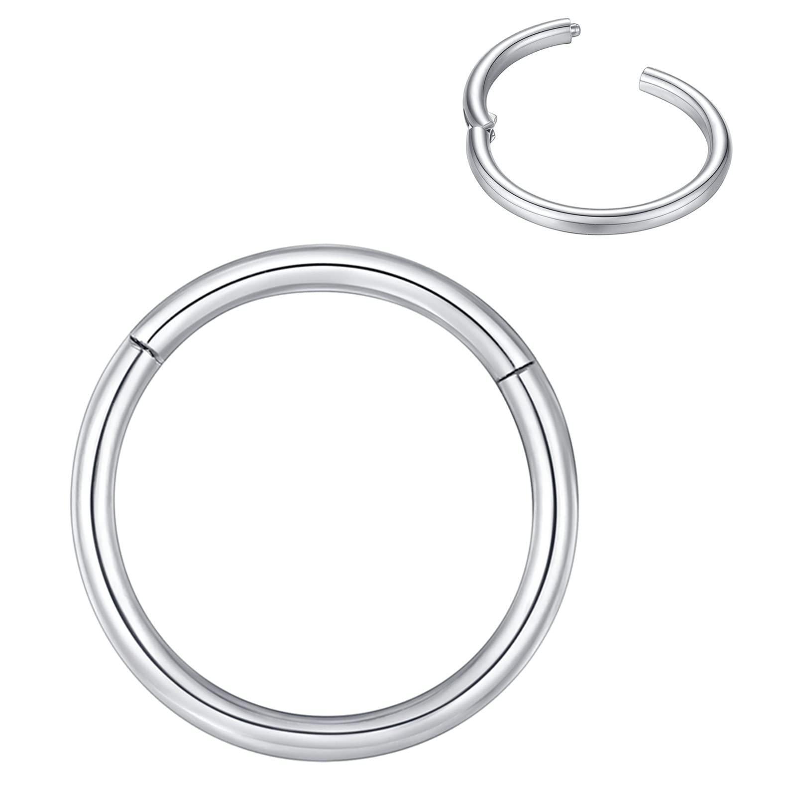 BLESSMYLOVE Nasenring Hoop 316L Chirurgenstahl 🌟 Body Piercing Schmuck 🌟 0,8 mm 1,0 mm 1,2 mm 1,6 mm 2,0 mm 🌟 Silber Angebot bei HelloDeals