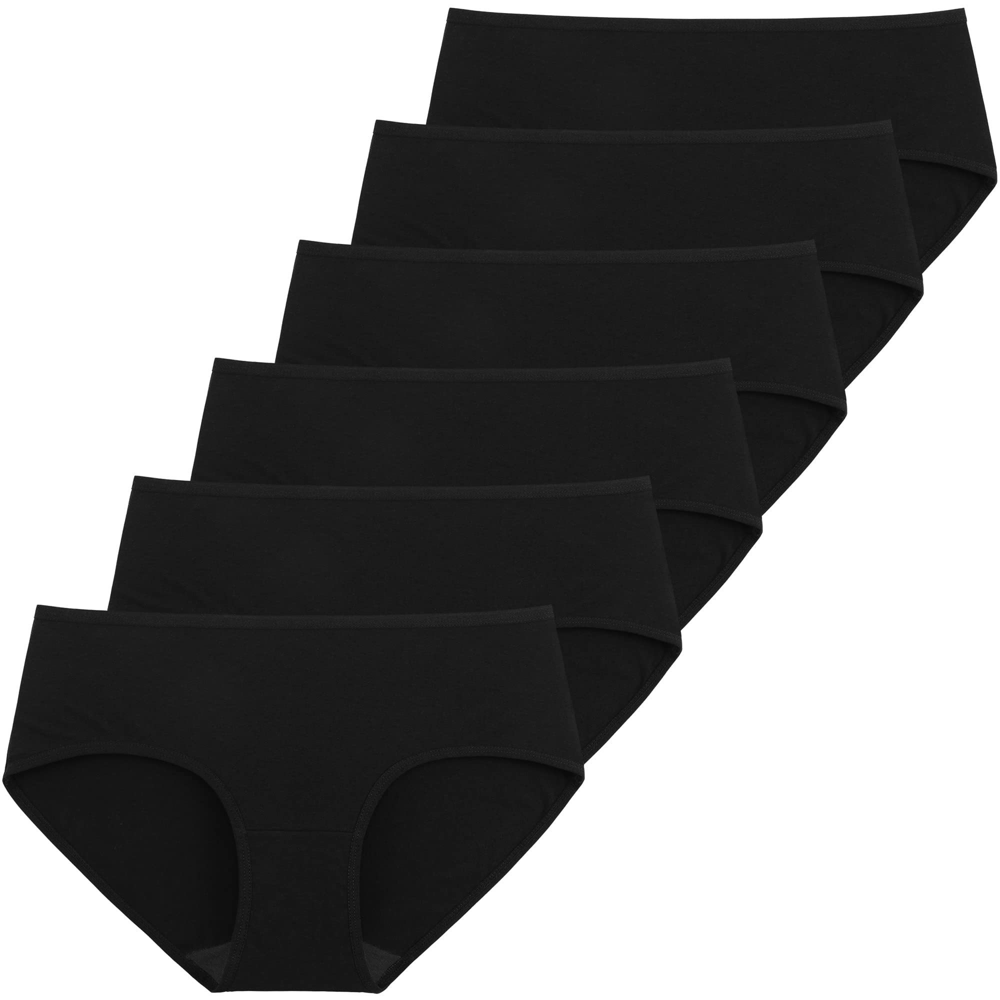 INNERSY Unterhosen Damen Baumwolle 6er Pack Schwarz 😍 Bequeme Hipster Unterwäsche Angebot bei HelloDeals