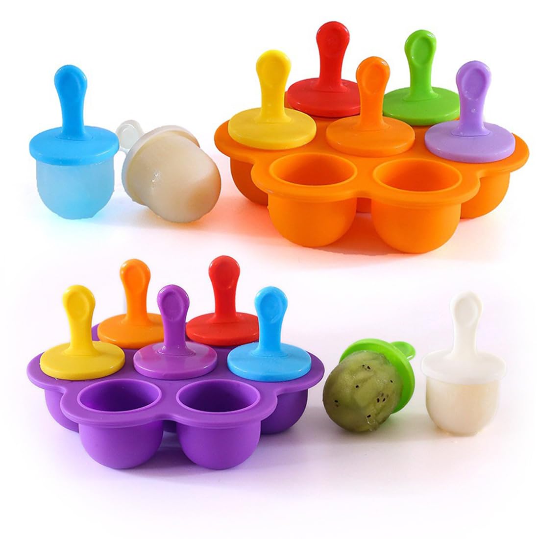 Eis am Stiel Formen - 2 Stück Mini Eisformset aus Silikon 🍨 Angebot bei HelloDeals