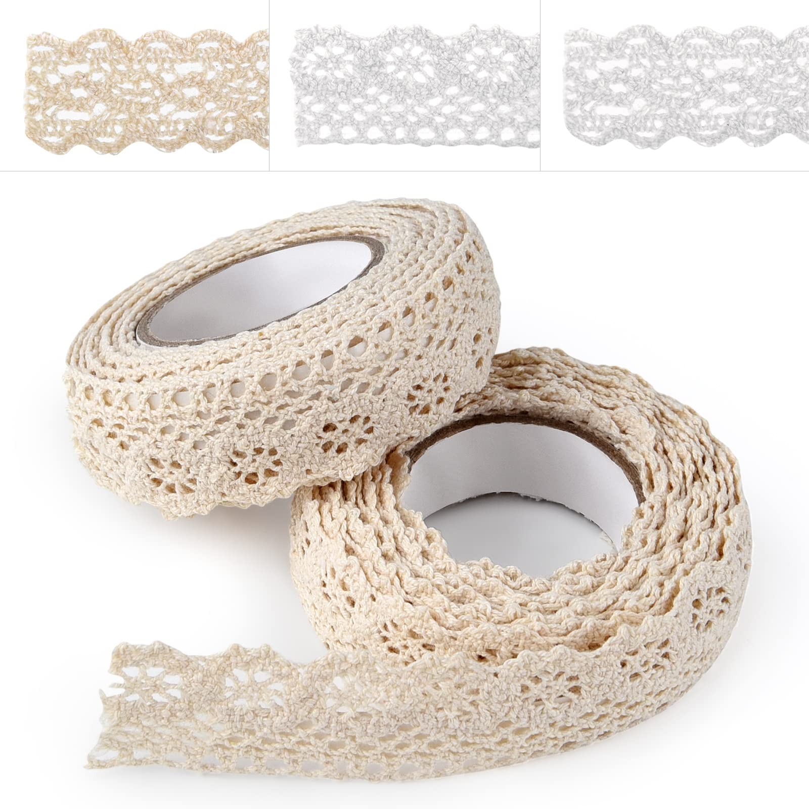 🎀 ASTARON Selbstklebende Spitze im Vintage-Stil - Beige Angebot bei HelloDeals