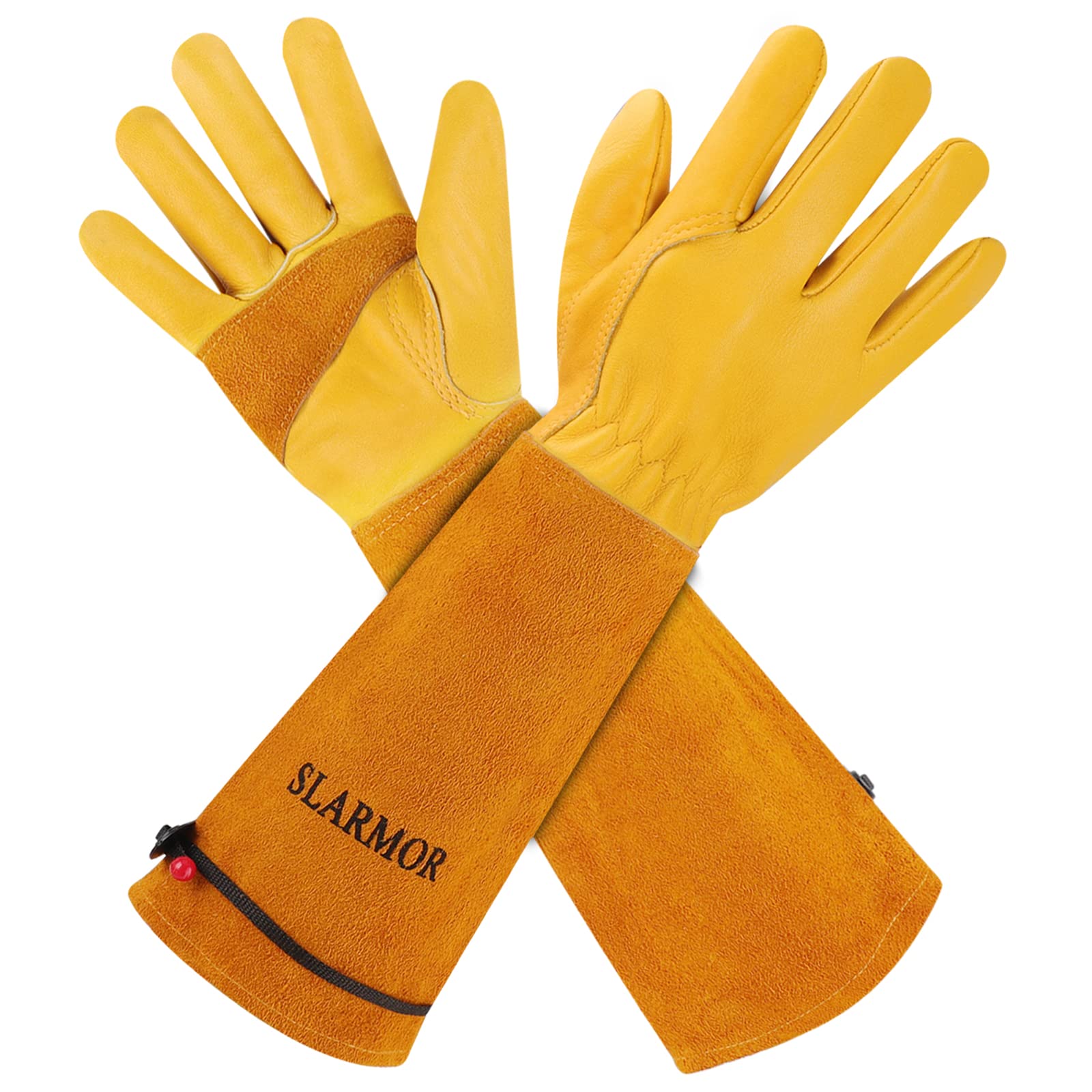 🌹🧤 SLARMOR Gartenhandschuhe aus Leder für Damen und Herren 🌿 - Dornensicher und atmungsaktiv Angebot bei HelloDeals