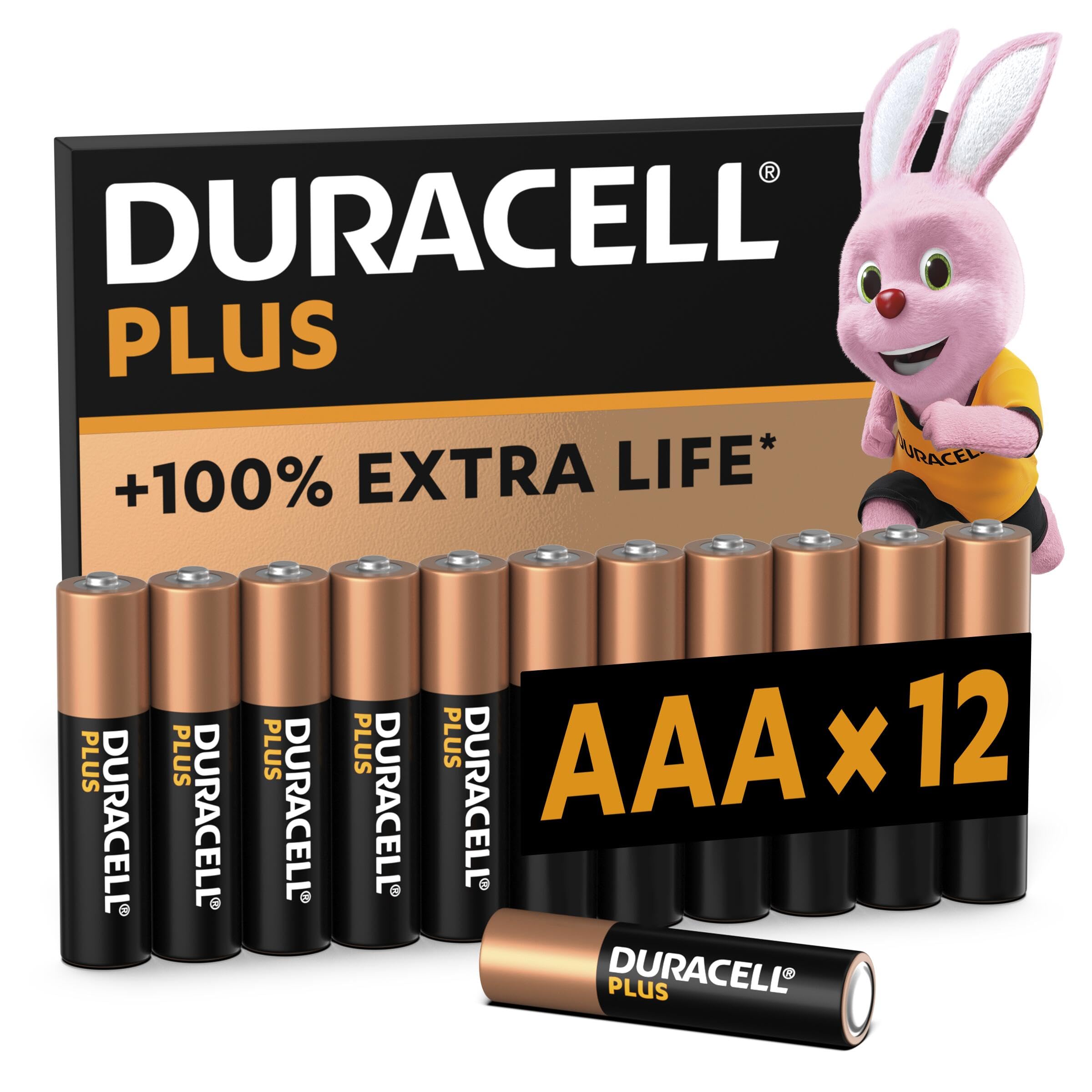 🔋 Duracell Plus Batterien AAA, 12 Stück - Langlebige Power für Haushalt und Büro 🔋 Angebot bei HelloDeals