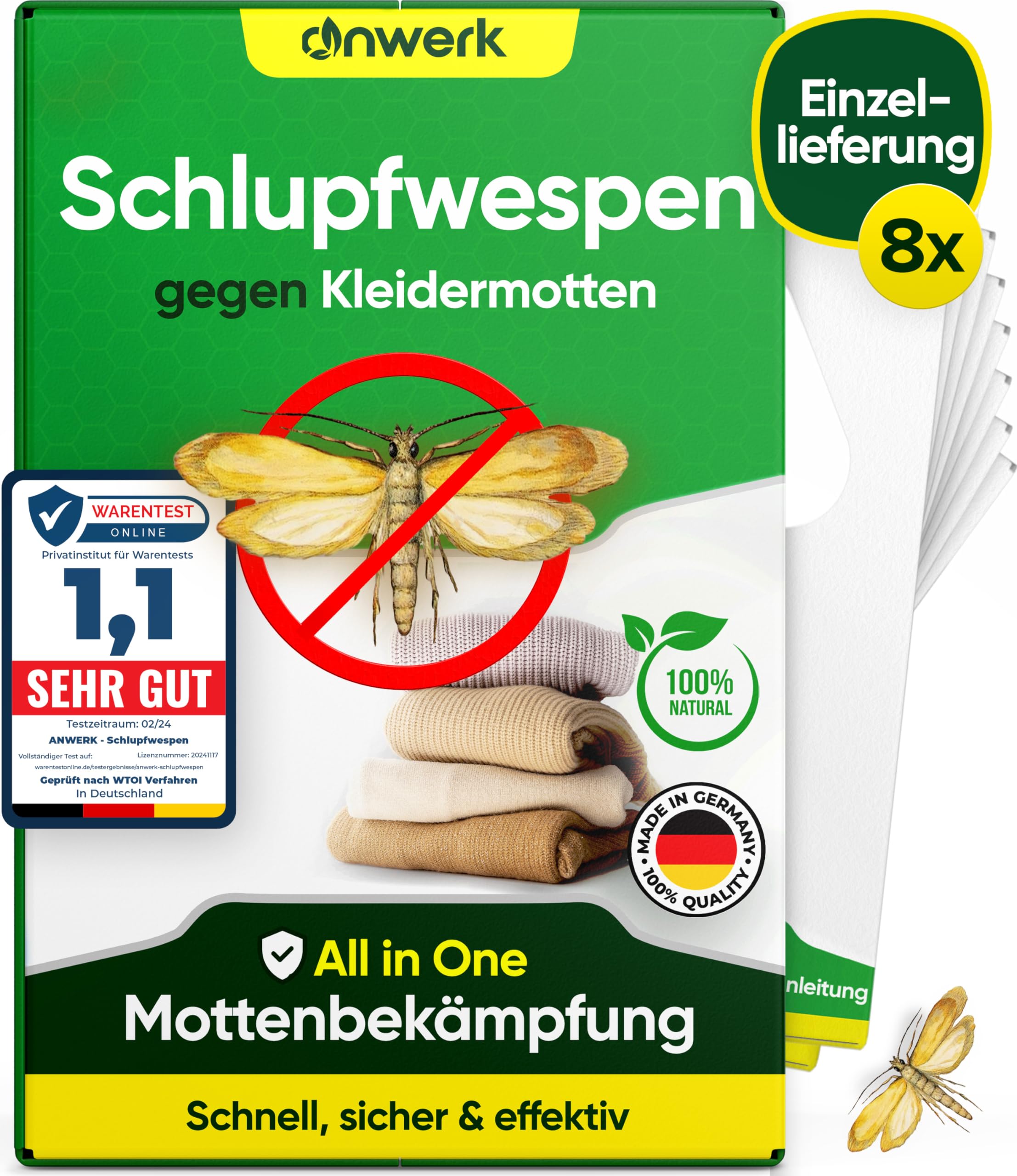 Anwerk® Schlupfwespen gegen Kleidermotten - Effektive Mottenbekämpfung 🦋🐝 Angebot bei HelloDeals