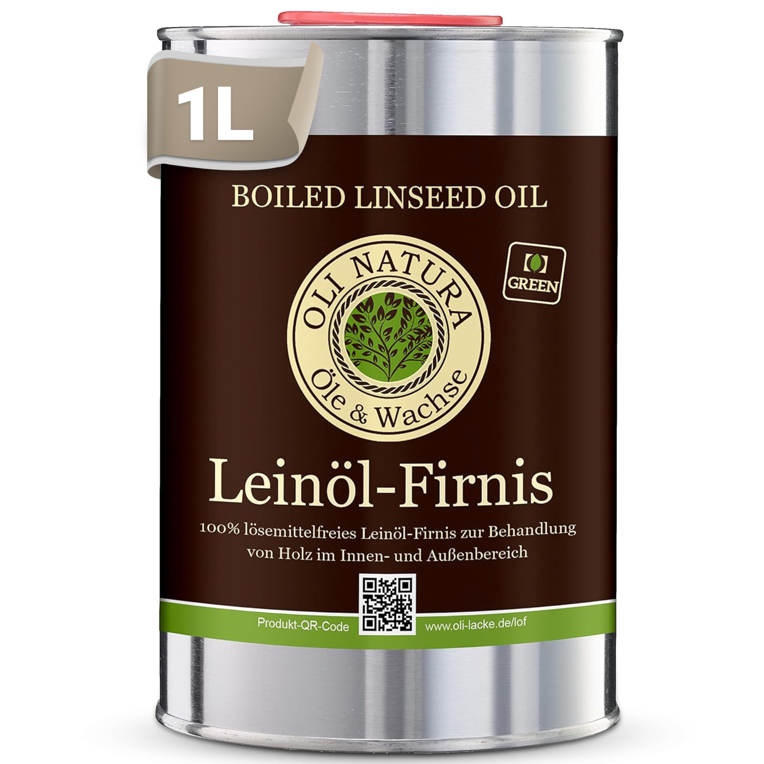 🌿 OLI-NATURA Leinöl-Firnis - Biologischer Holzschutz 1L Angebot bei HelloDeals