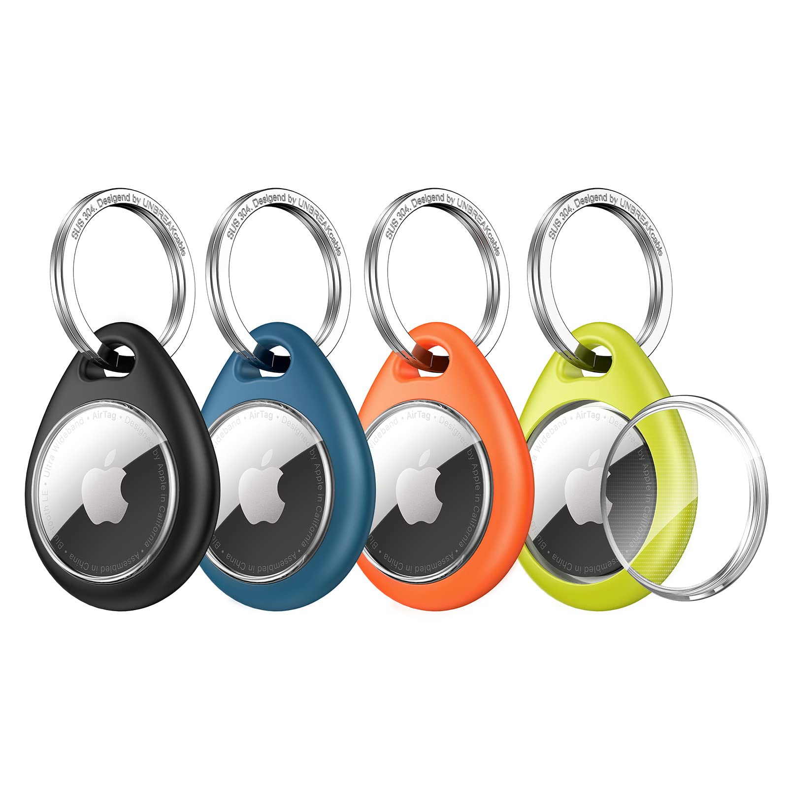 🔒🌈 UNBREAKcable Schutzhülle für AirTag 4er Pack | Sicherer Schutz und stilvolles Design! 🌟 Angebot bei HelloDeals