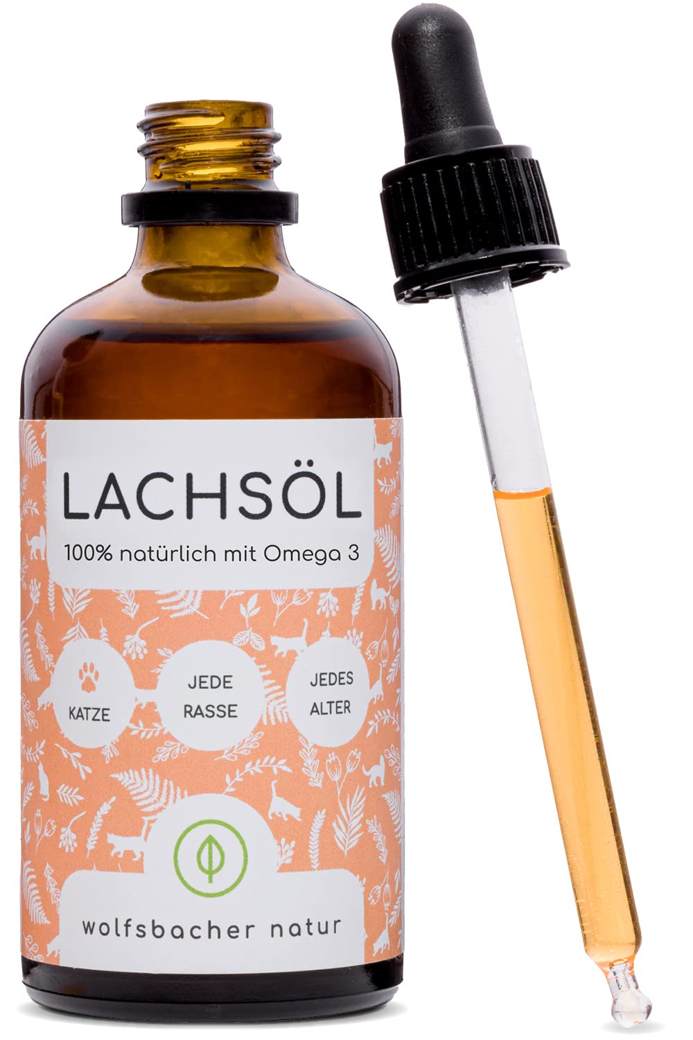 🐟 Lachsöl für Katzen mit Omega 3 & 6 | 100ml norwegisches, natürliches Lachs-Öl 🐱 Angebot bei HelloDeals