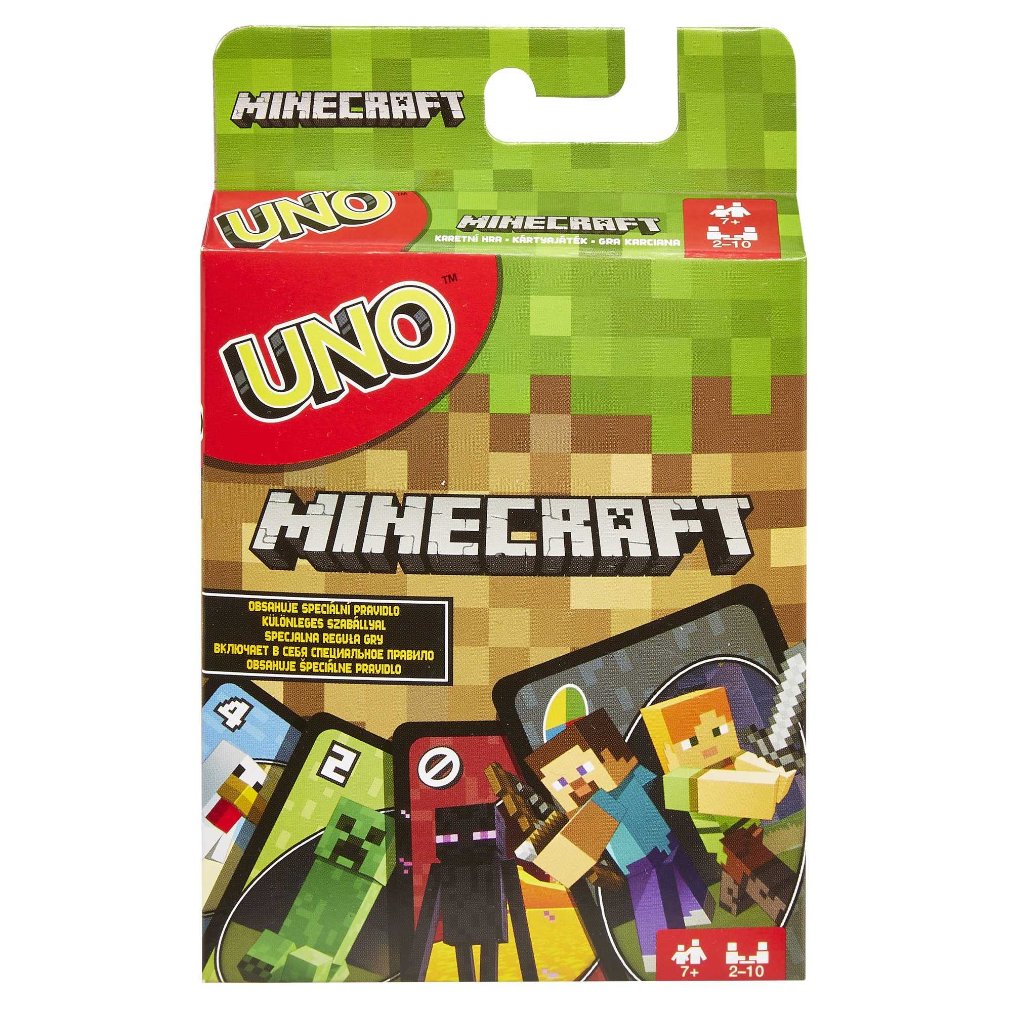 🎮 Mattel Games UNO Minecraft Edition - Kartenspiel mit Charakteren aus Minecraft und einer besonderen Creeper-Karte Angebot bei HelloDeals