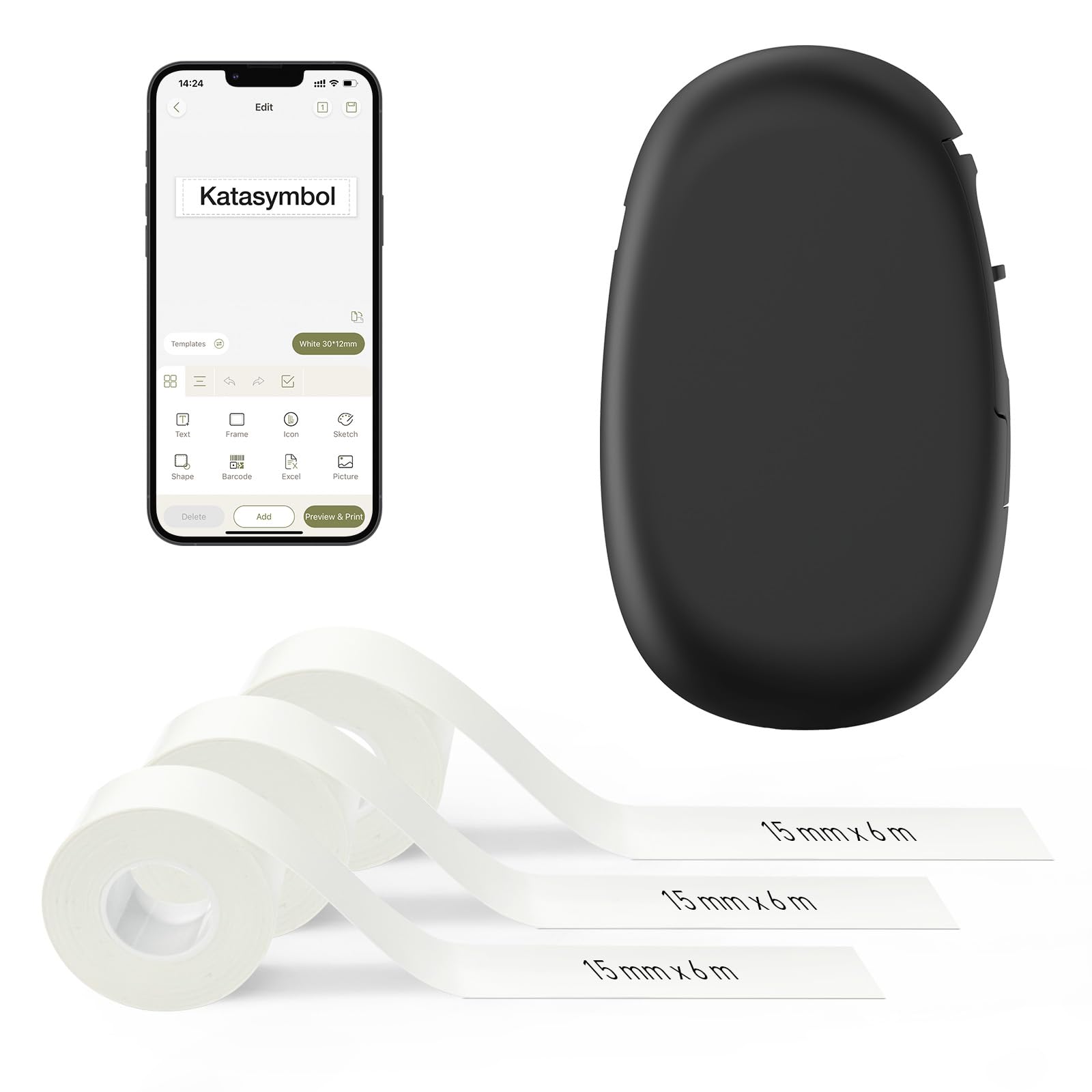 🏷️🖨️ SUPVAN Beschriftungsgerät Selbstklebend: Tragbarer Mini Labeldrucker Etikettiergerät Selbstklebend mit 3 Etikettenrolle Angebot bei HelloDeals