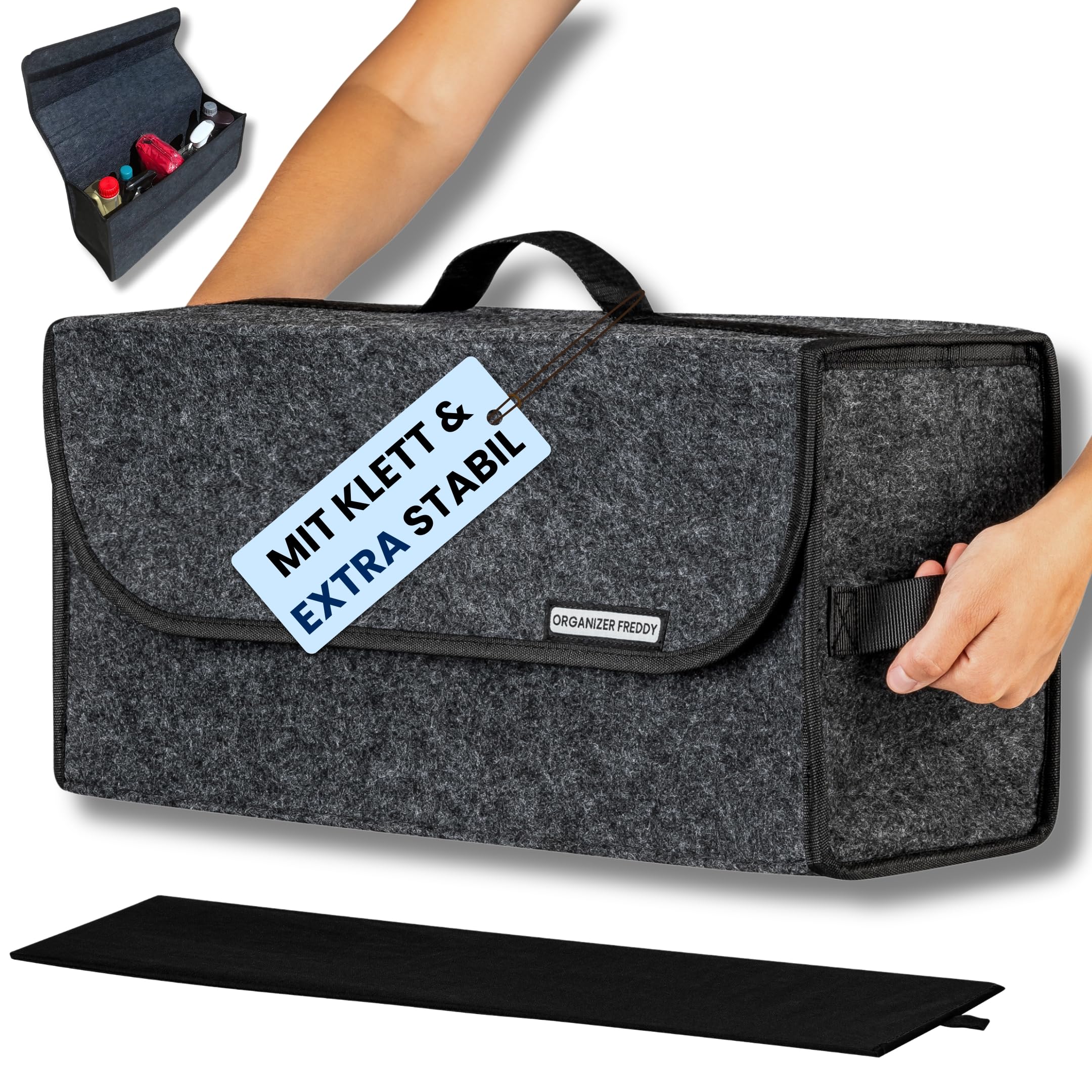🚗 Organizer Freddy Kofferraum Organizer und Kofferraumtasche fürs Auto aus Filz Angebot bei HelloDeals