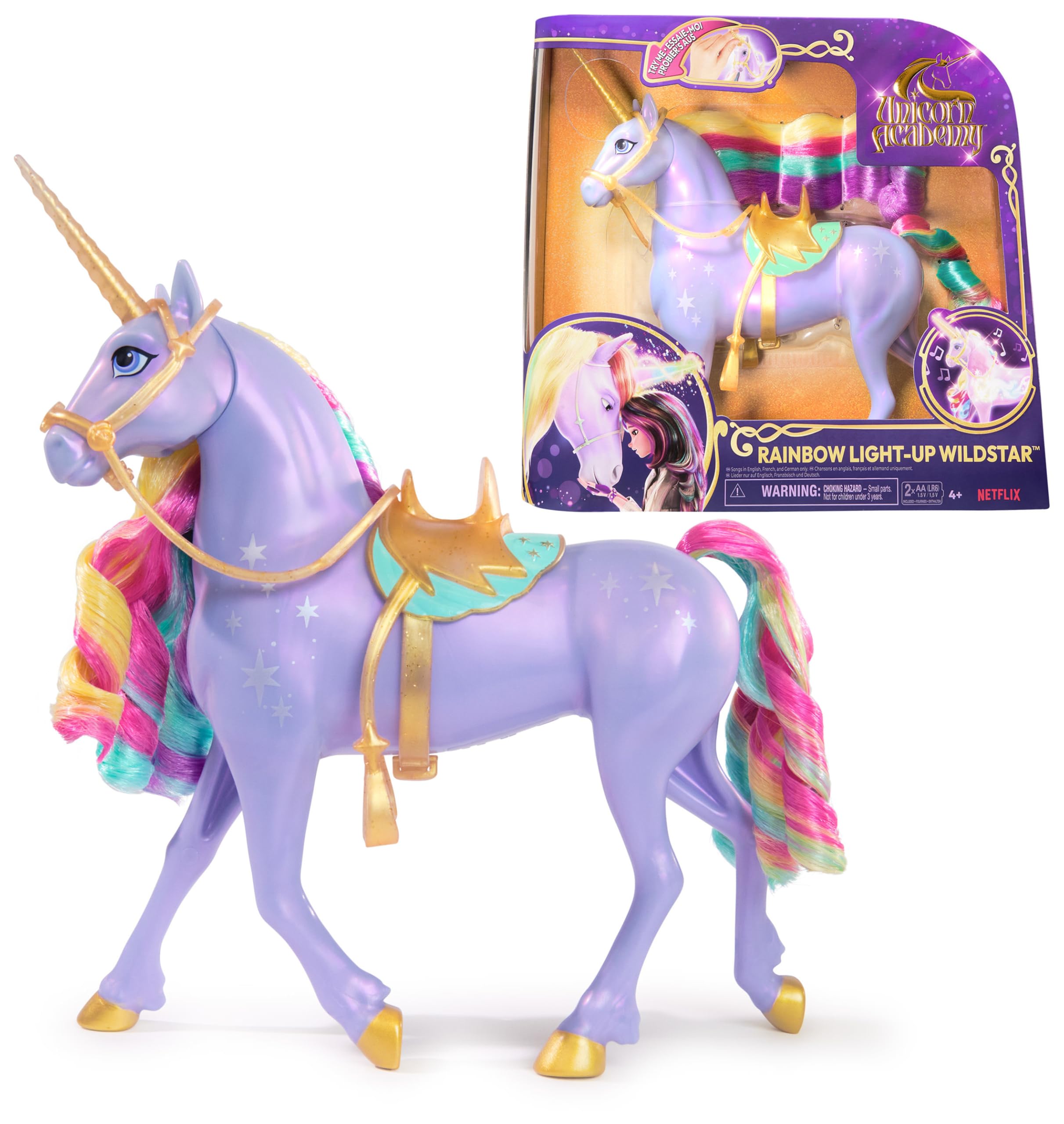🦄 Unicorn Academy Licht-Magie Wildstar - Interaktives Einhorn mit Lichteffekten und Musik Angebot bei HelloDeals
