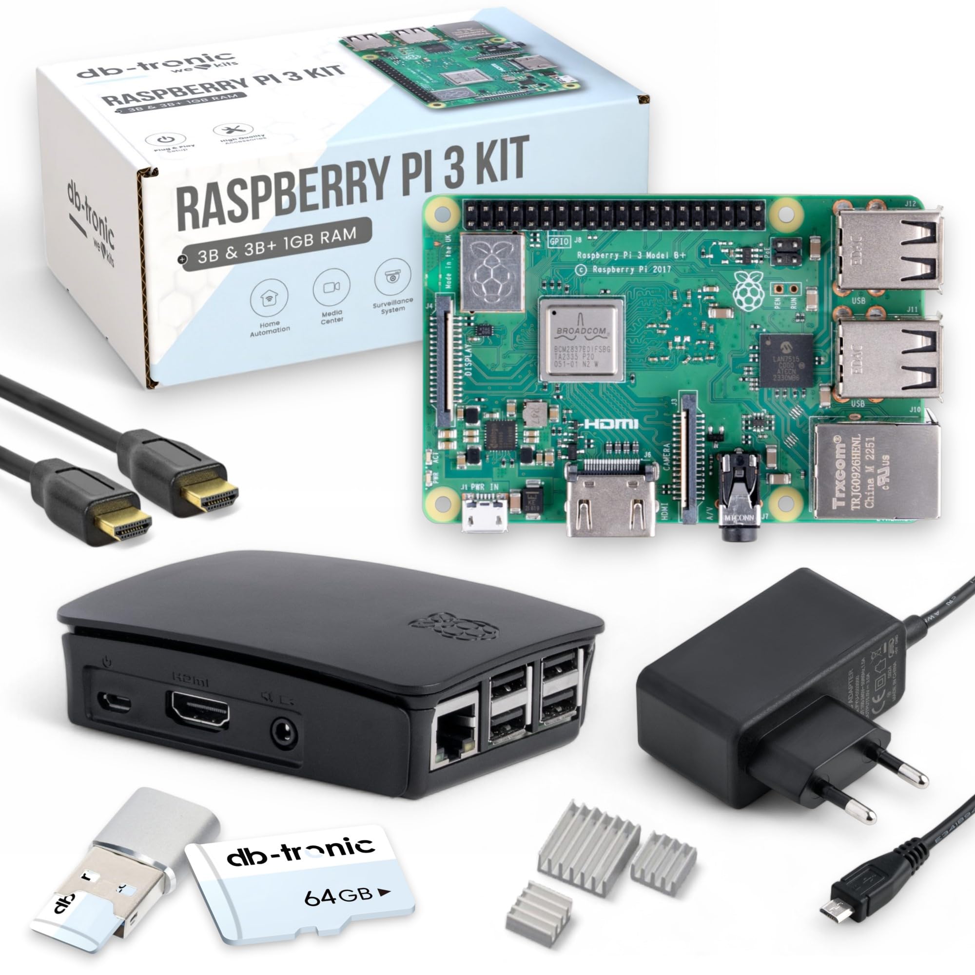 🌟 Super Deal! 🌟 Raspberry Pi 3 B+ Starter-Set mit 64GB Edition und Zubehör Angebot bei HelloDeals