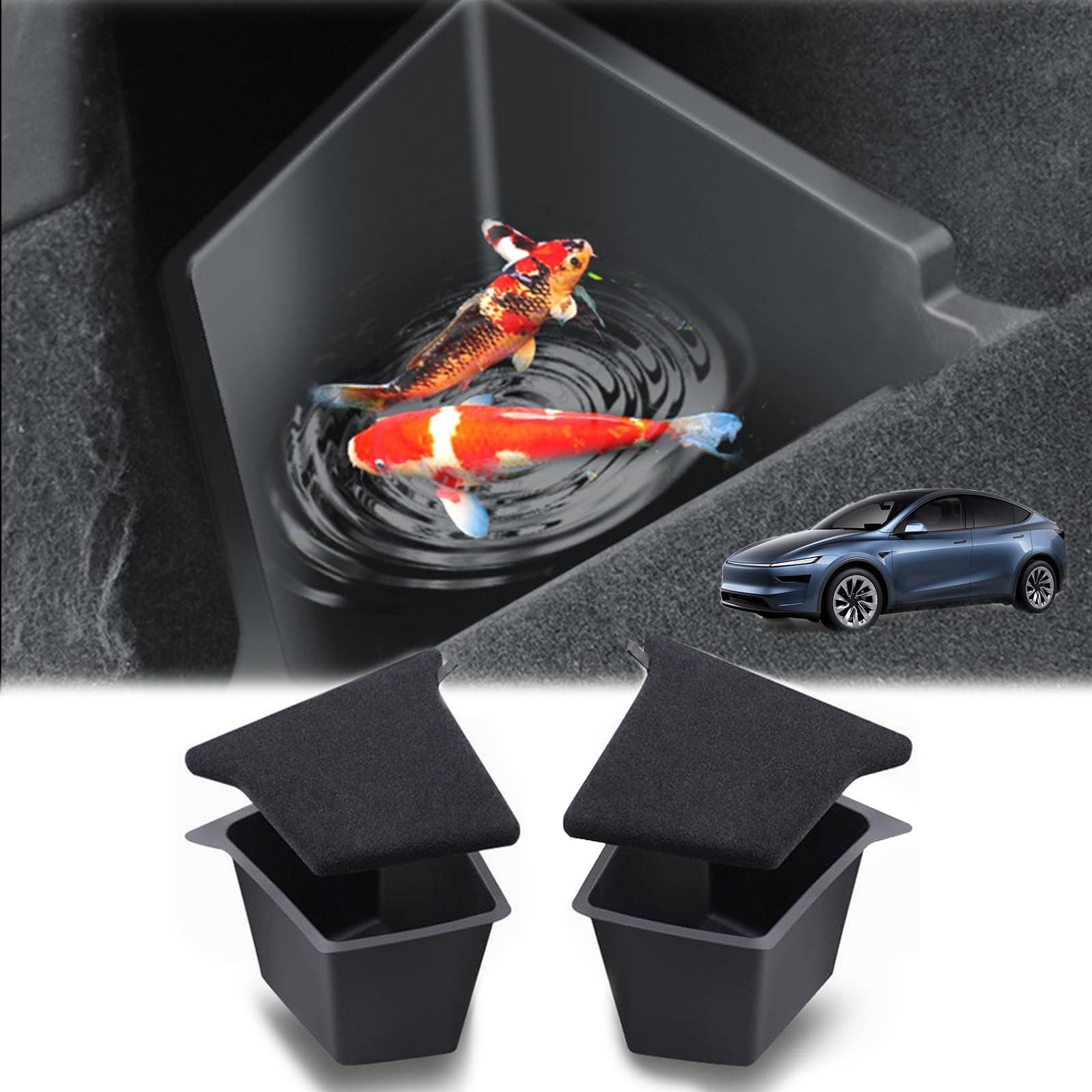 🚗 GAFAT Neu Tesla Model Y Juniper 2025 2026 Kofferraum Organizer, TPE Wasserdicht Aufbewahrungsbox Ablage für Kofferraumseitige 🧰 Angebot bei HelloDeals