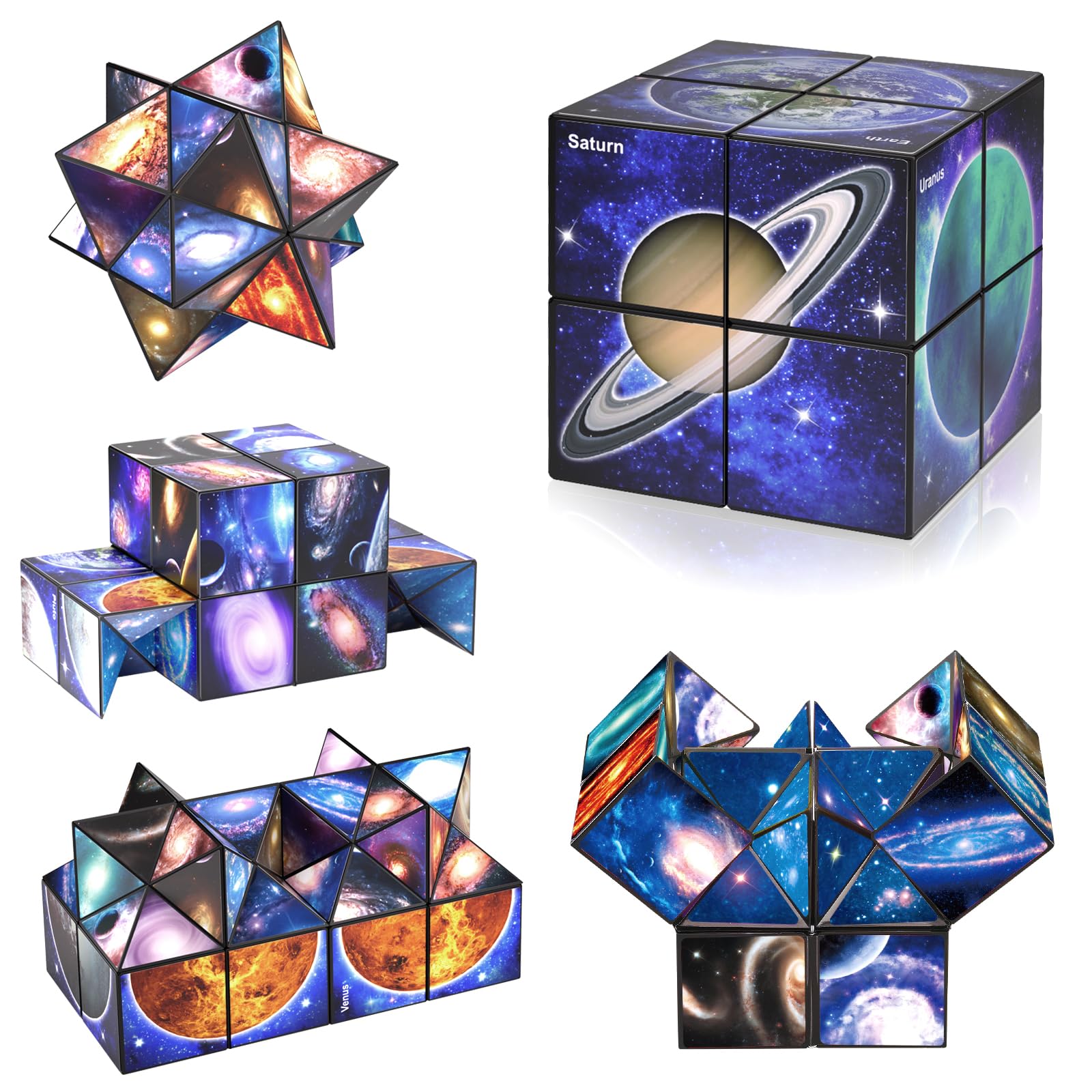 🌌 Euclidean Cube Sternenwürfel Zauberwürfel-Set (Galaxiewürfel) - Magische Puzzle-Würfel für Kinder und Erwachsene Angebot bei HelloDeals
