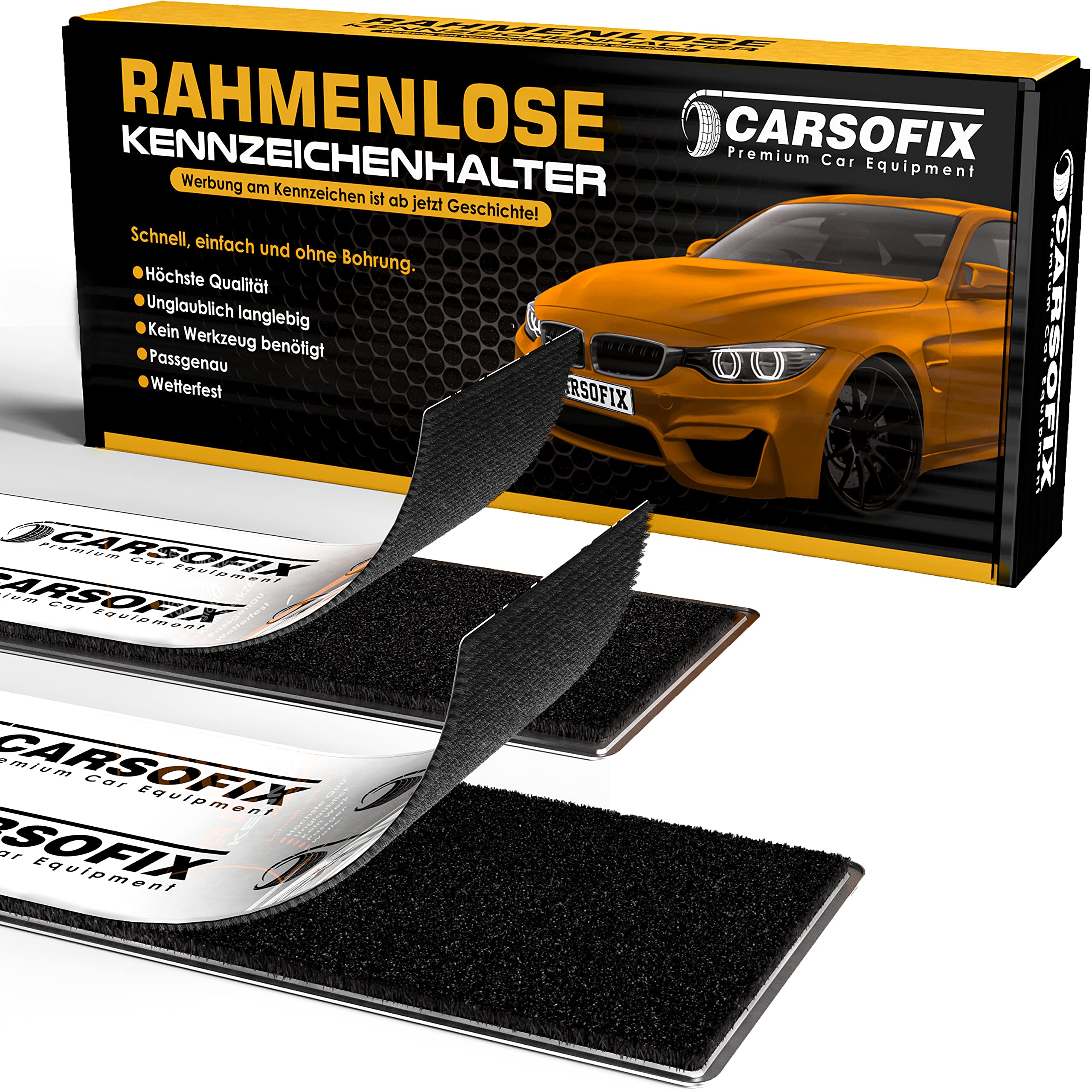 🚗 CARSOFIX© Kennzeichenhalter Rahmenlos - Nummernschildhalterung für jedes Auto 🛡️ Angebot bei HelloDeals