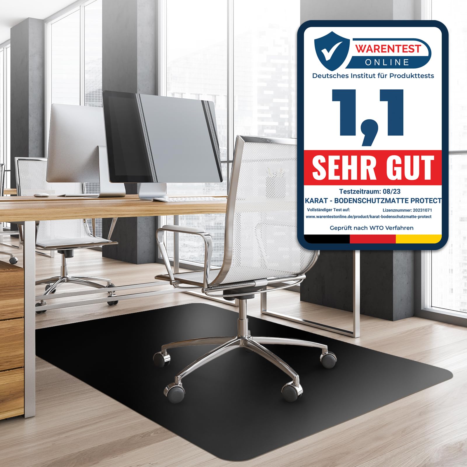 Bodenschutzmatte Bürostuhl - Farbenfroher Schutz für Hartböden 🌈 Angebot bei HelloDeals