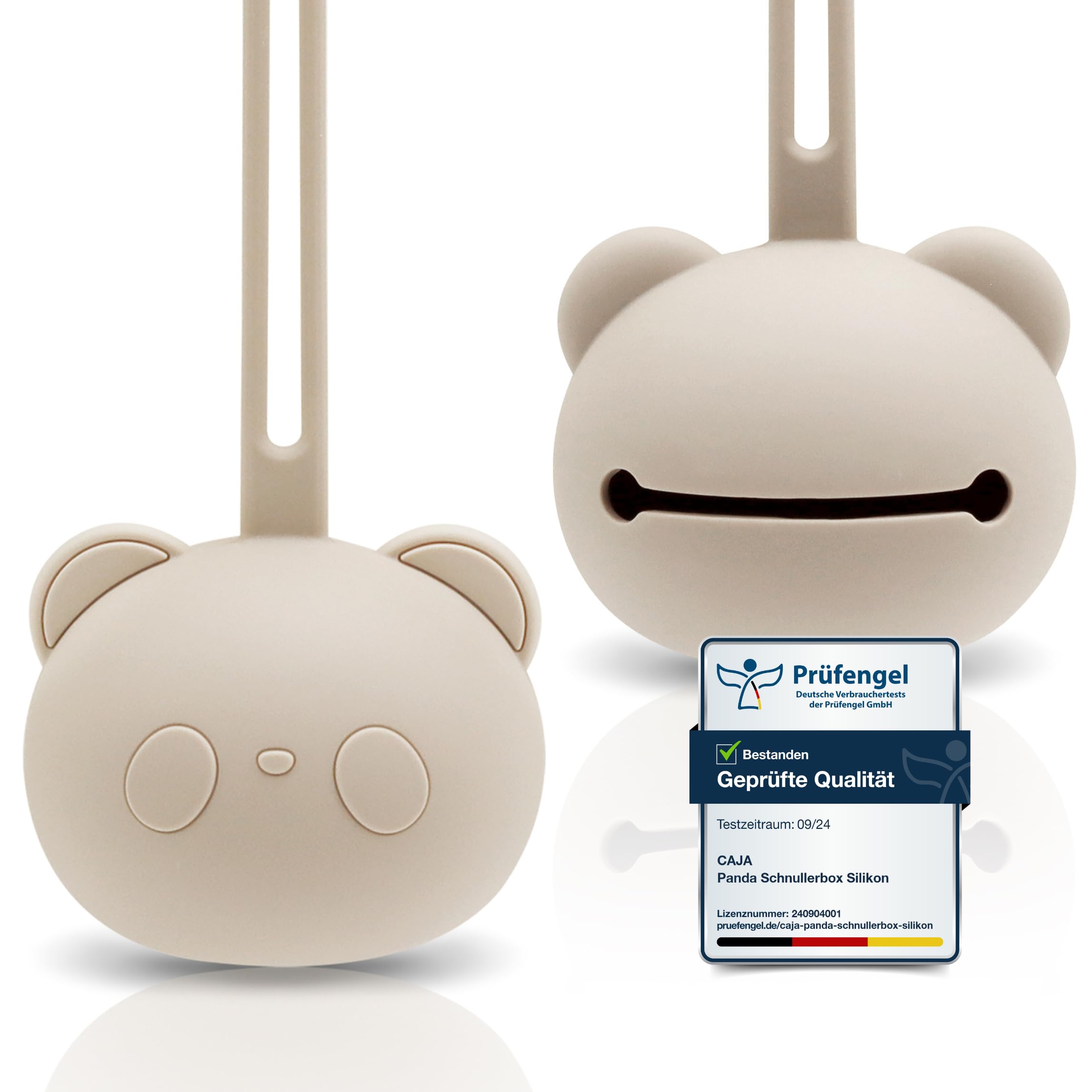 🐼 CAJA Schnullerbox Silikon | Schnulleraufbewahrung | Panda Design | BPA-frei Angebot bei HelloDeals