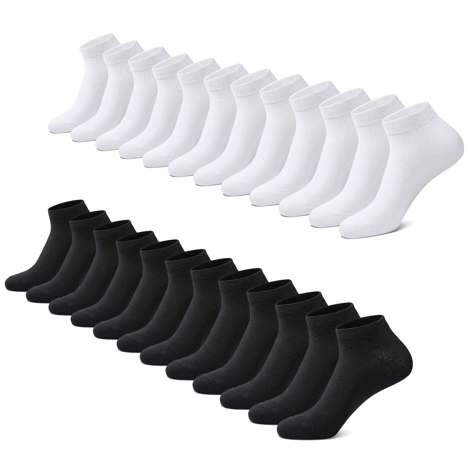 🧦 FALARY Sneaker Socken Herren & Damen 12 Paar - Bio Baumwolle - Sportsocken Angebot bei HelloDeals