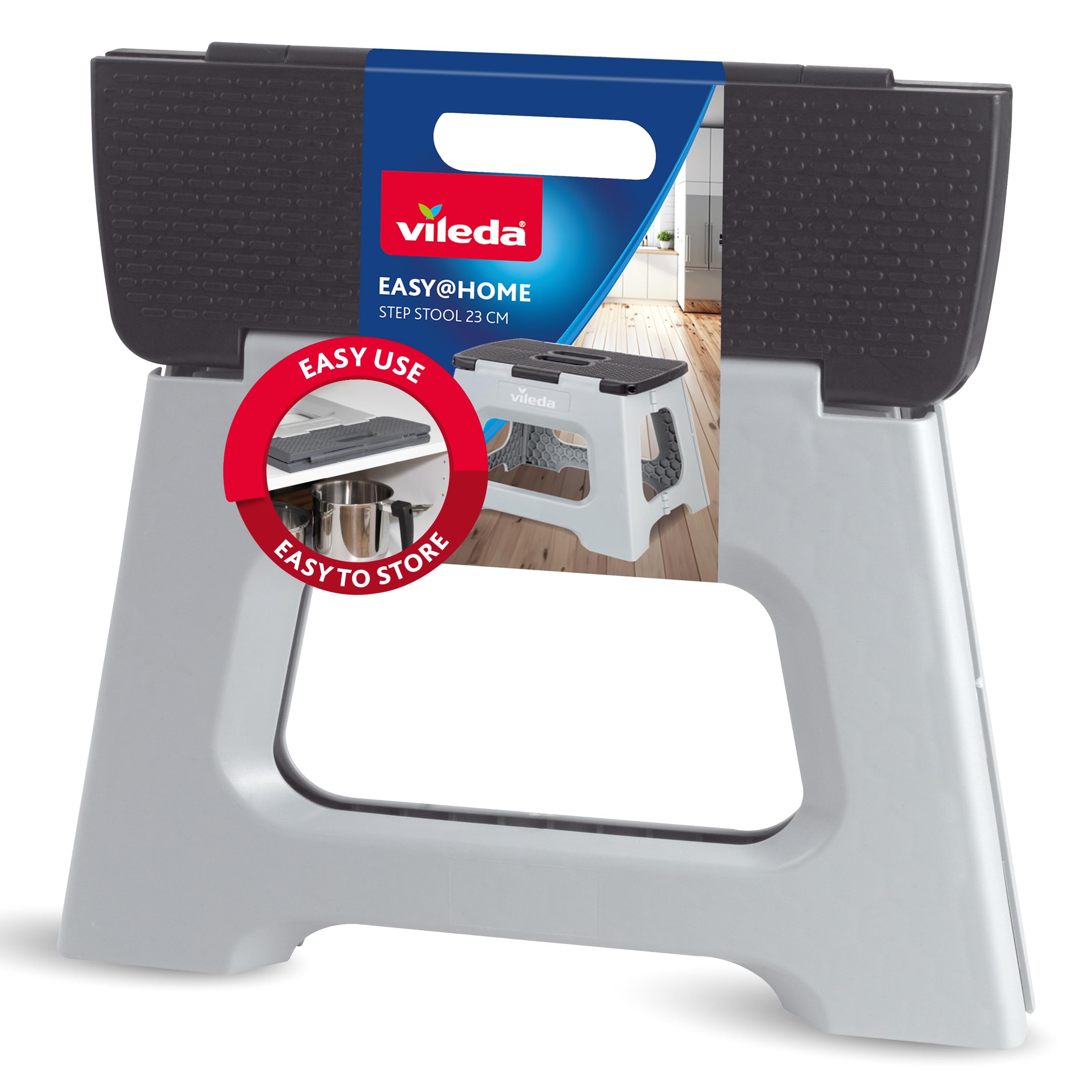 🌟 Vileda Tritthocker klappbar 23cm 🌟 - Für Erwachsene & Kinder bis 150kg - Inkl. Anti-Rutsch-Beschichtung - Klapphocker Faltbar 150 kg Angebot bei HelloDeals