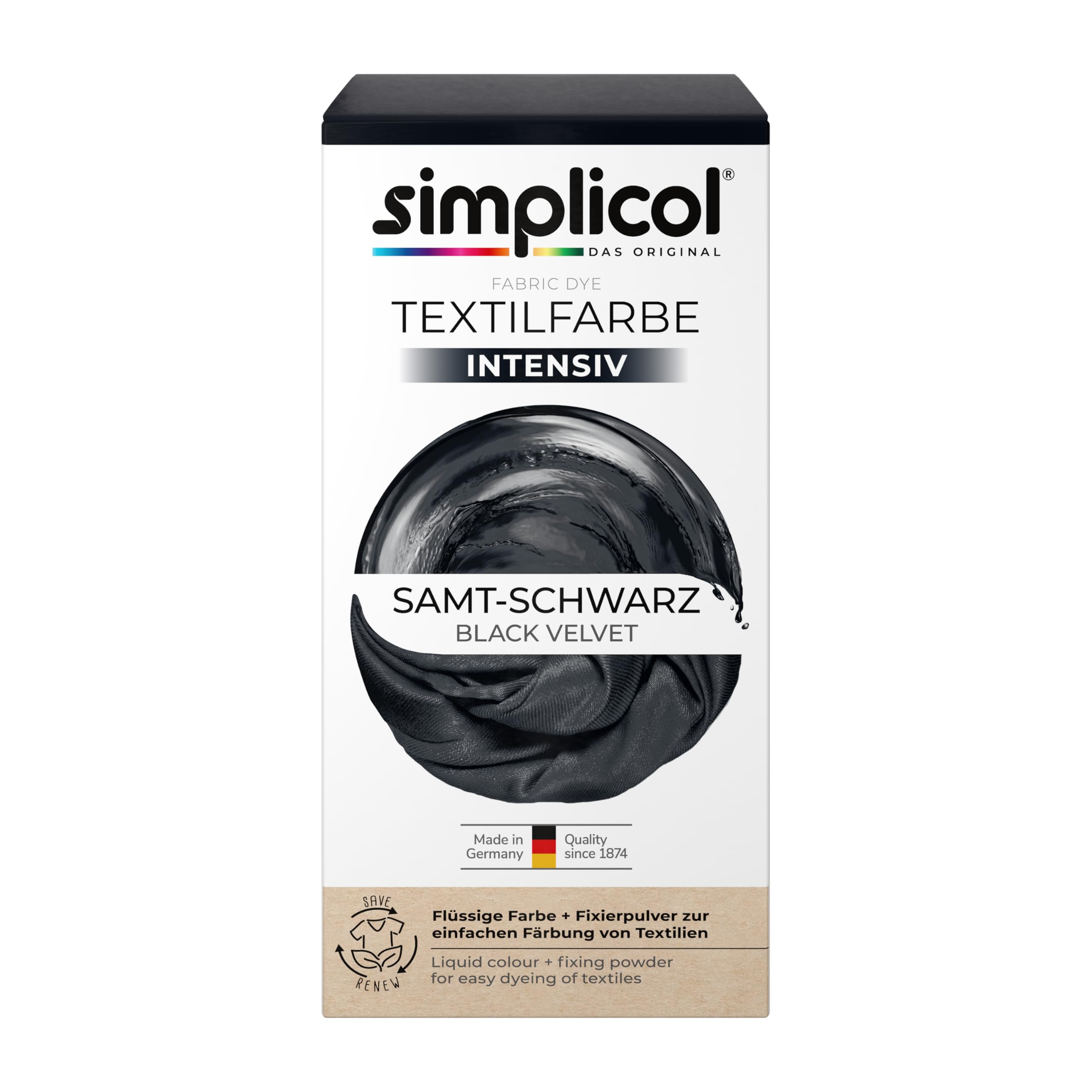 Angebot: simplicol Textilfarbe intensiv Samt-Schwarz 🖤 Angebot bei HelloDeals