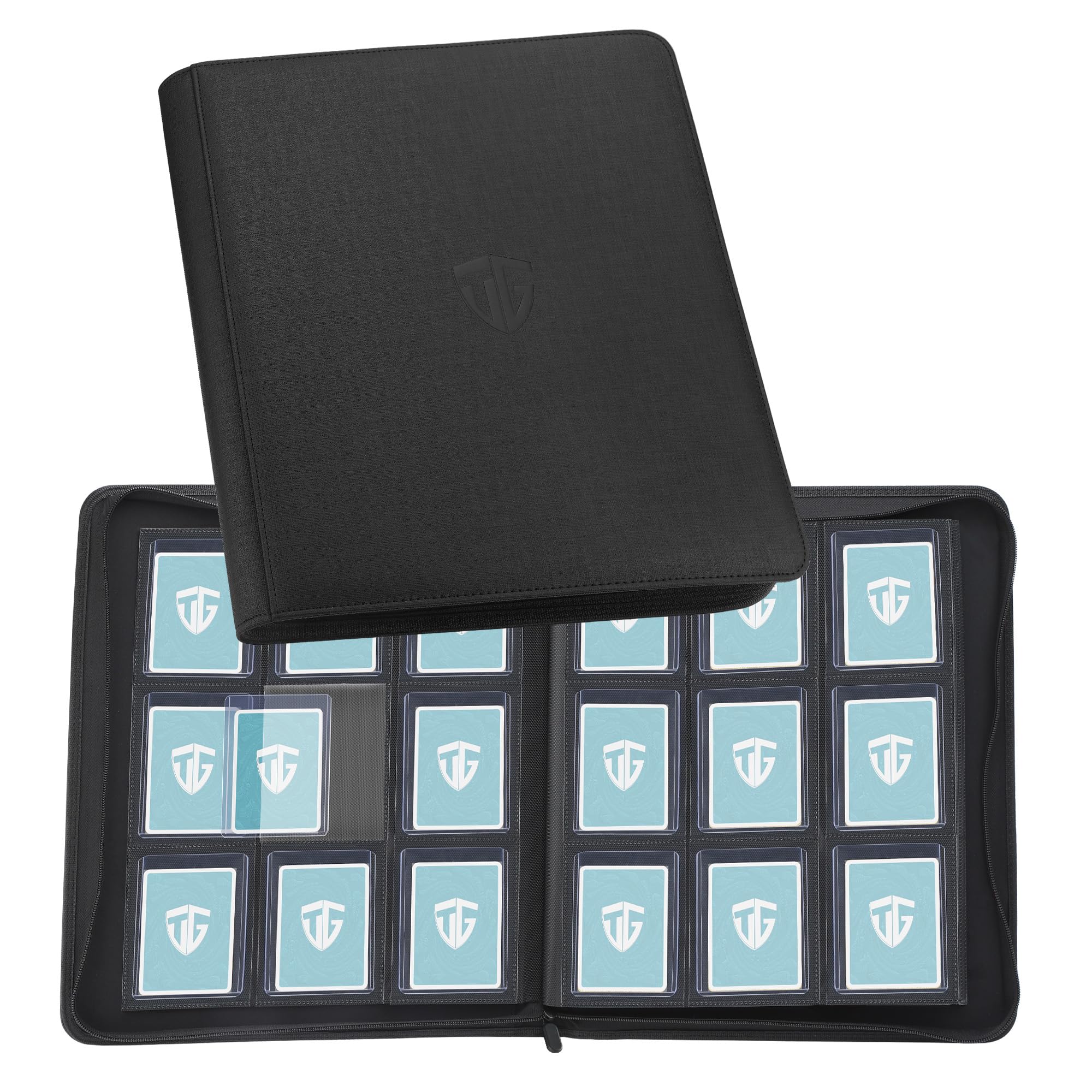 TCGUARD Toploader Sammelkarten Album für 216 Toploader, 9 Fächer 🃏🛡️ Angebot bei HelloDeals