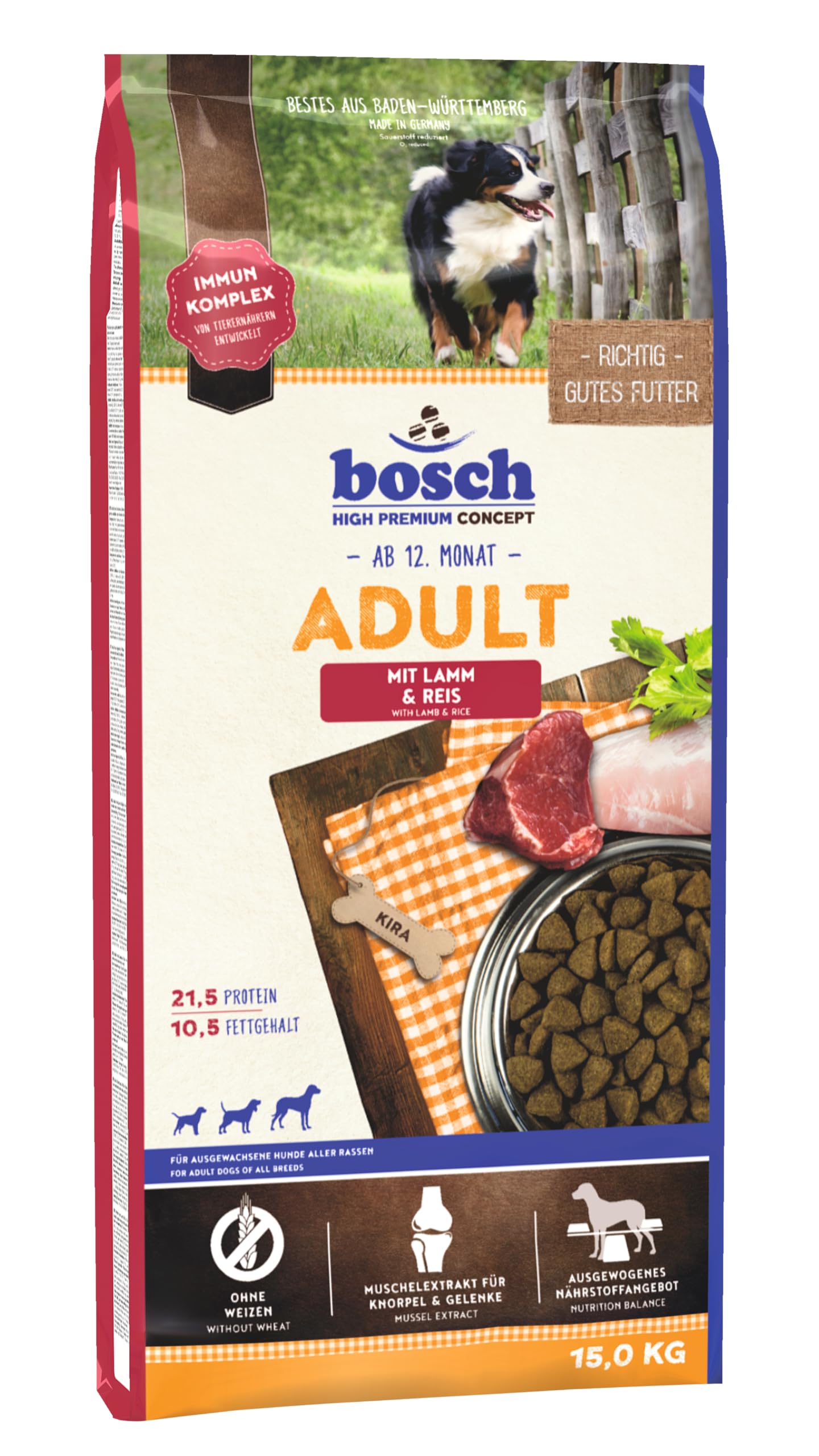 🐾🐕 Bosch HPC Adult mit Lamm & Reis | Hundetrockenfutter für ausgewachsene Hunde aller Rassen | 1 x 15 kg Angebot bei HelloDeals