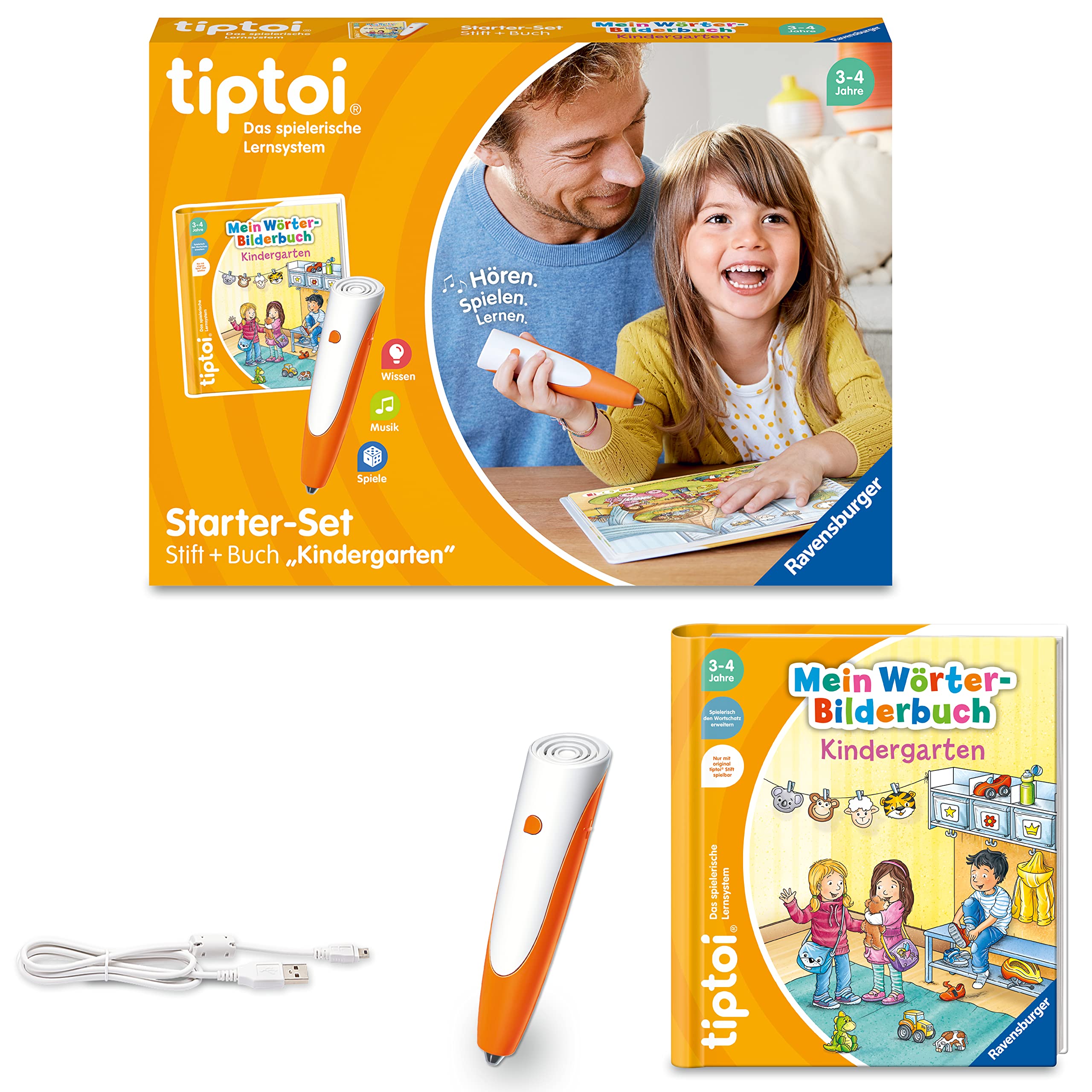 📚 Ravensburger tiptoi Stift und Wörter-Bilderbuch Kindergarten 🎨🎶 Angebot bei HelloDeals