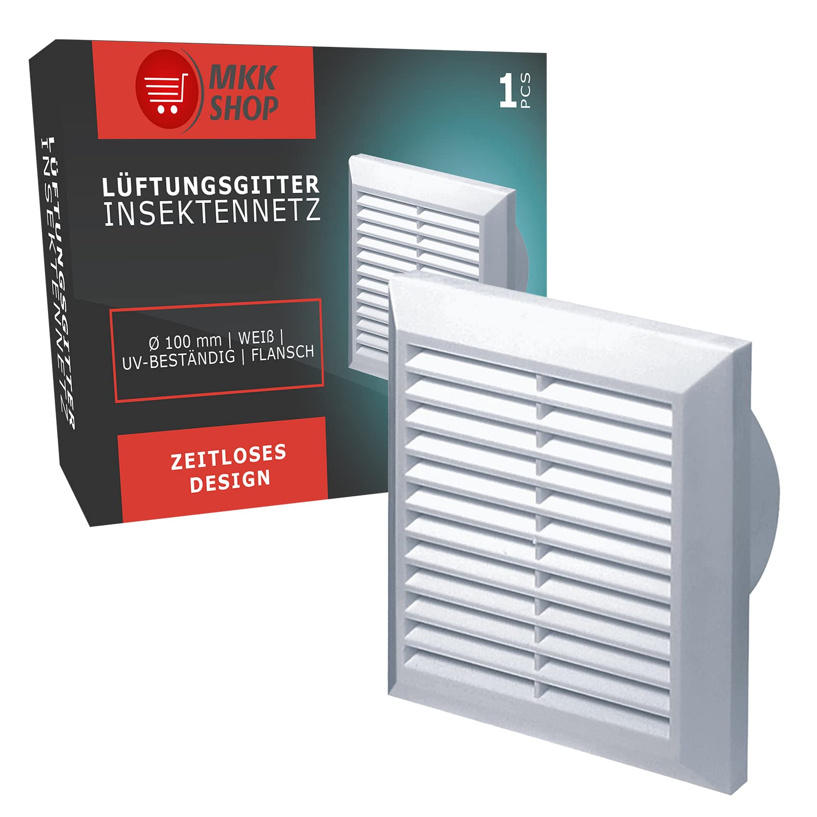 🌬️🔧 MKK Lüftungsgitter mit Flansch 150 mm weiß Kunststoff | UV & Witterungsbeständig 🌞 Angebot bei HelloDeals