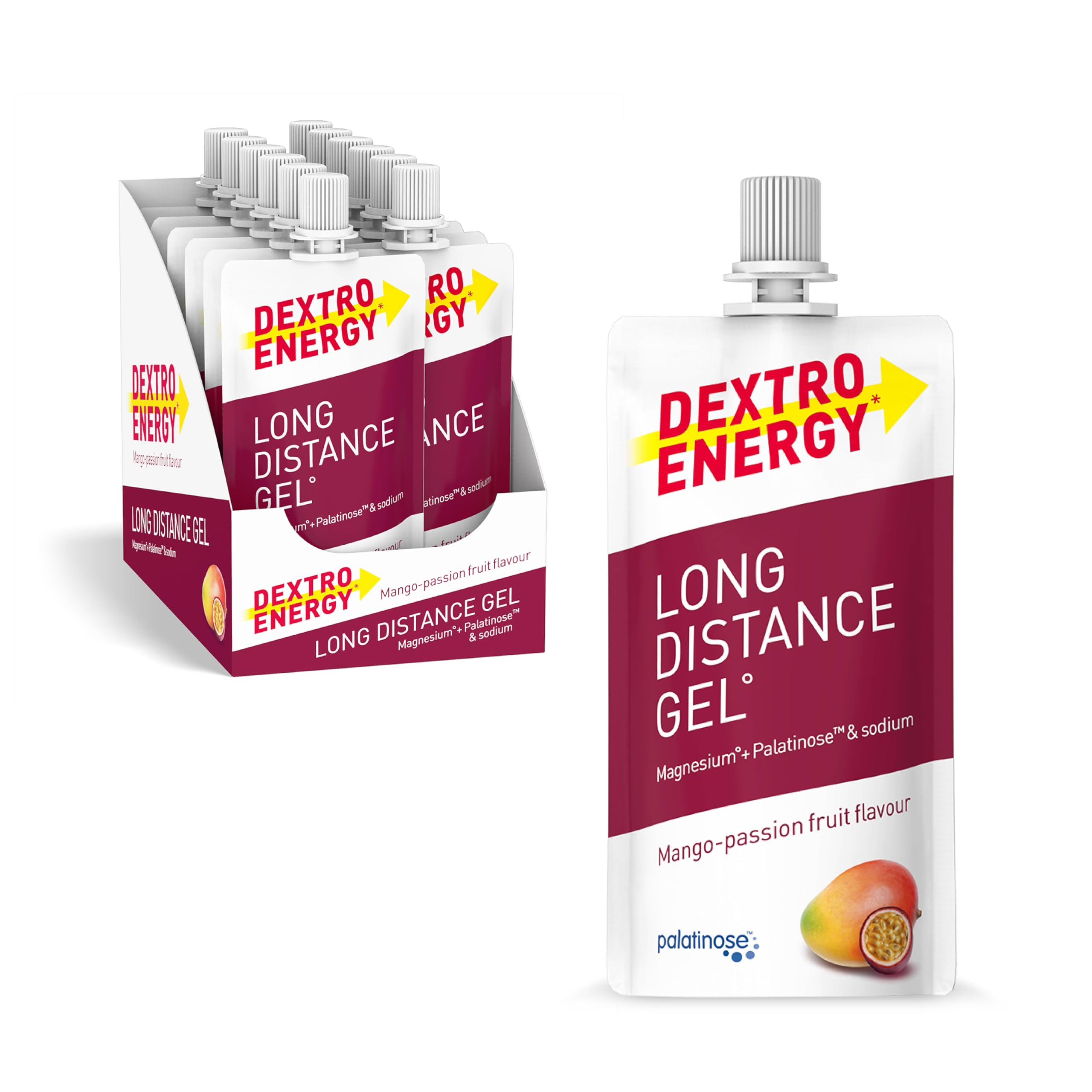 DEXTRO ENERGY LONG DISTANCE GEL MANGO-PASSIONFRUCHT + MAGNESIUM + NATRIUM - 12x50ml (12er Pack) Angebot bei HelloDeals