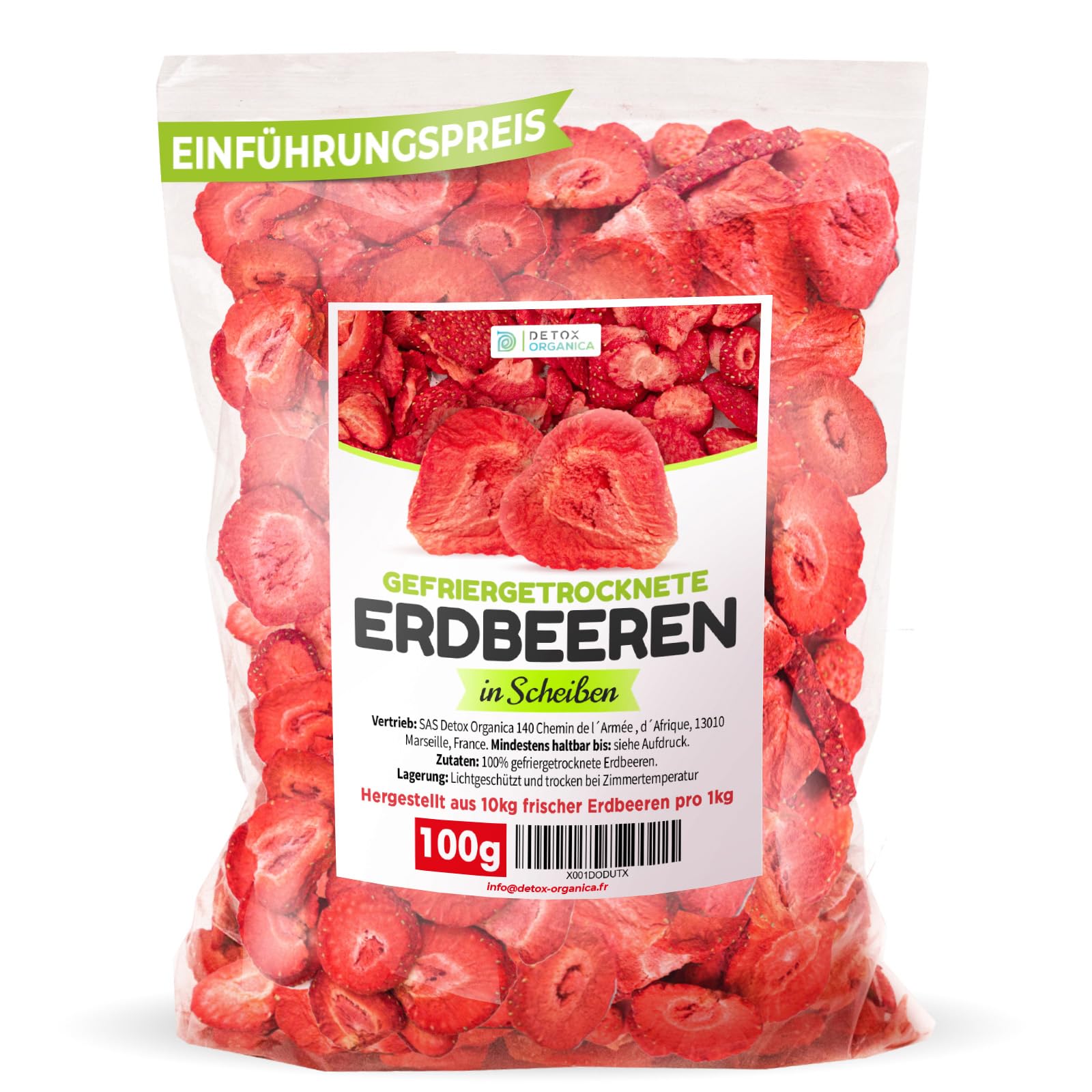 Angebot: Gefriergetrocknete Erdbeeren, 100g Früchte in Scheiben Angebot bei HelloDeals