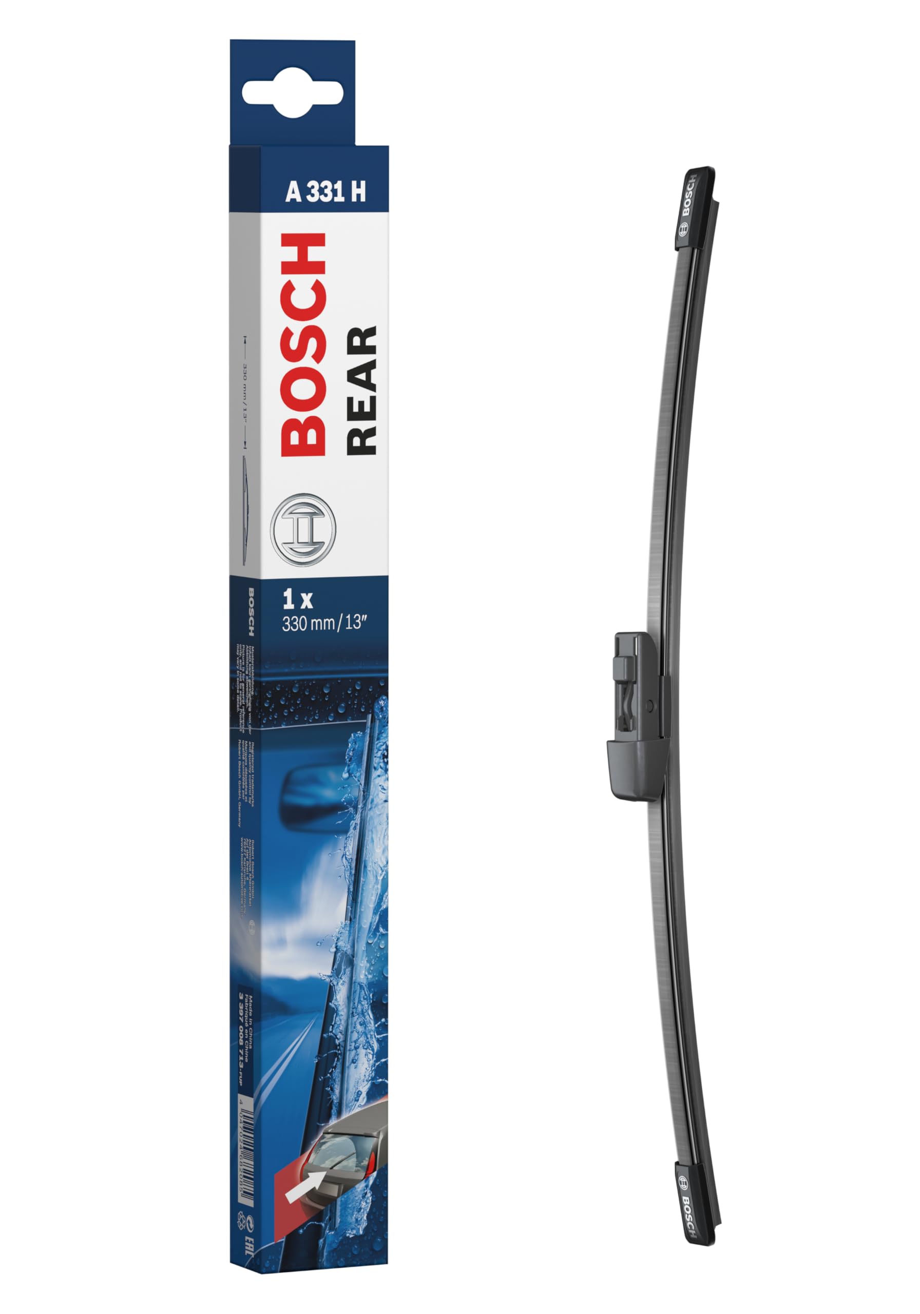 🚗 Bosch Automotive Scheibenwischer Rear A331H, Länge: 330mm - Scheibenwischer für Heckscheibe Single 🌧️ Angebot bei HelloDeals