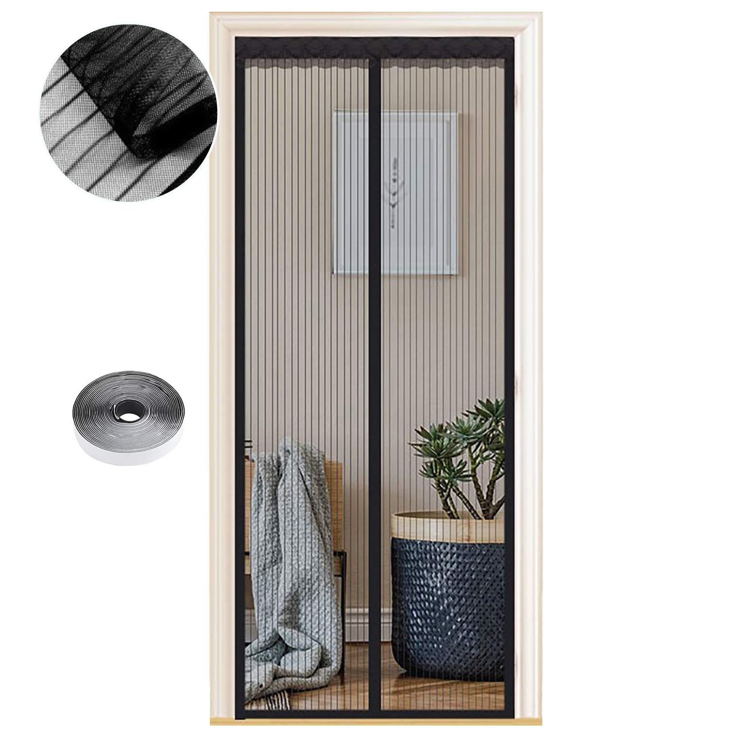 🪰🚪 Fliegengitter Tür Magnet Insektenschutz | 105x205cm | Ohne Bohren 🚪🪰 Angebot bei HelloDeals