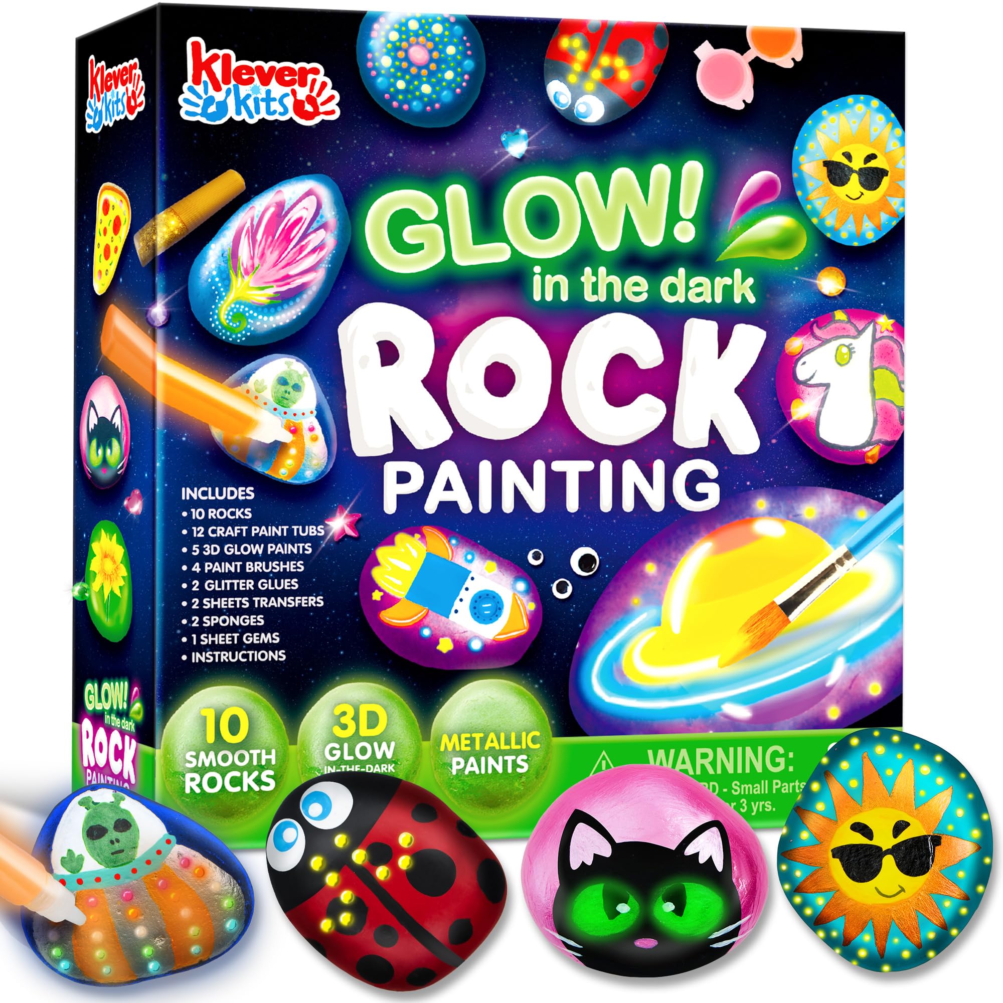 🎨🌟 SUPER Steine Bemalen Set - Kreativ Steinmalerei für Kinder Angebot bei HelloDeals
