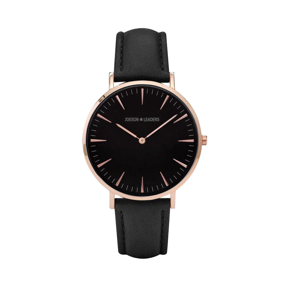 🌟 Super Deal: JOESON LEADERS Damen Uhr Schwarz Roségold ⌚️ Angebot bei HelloDeals