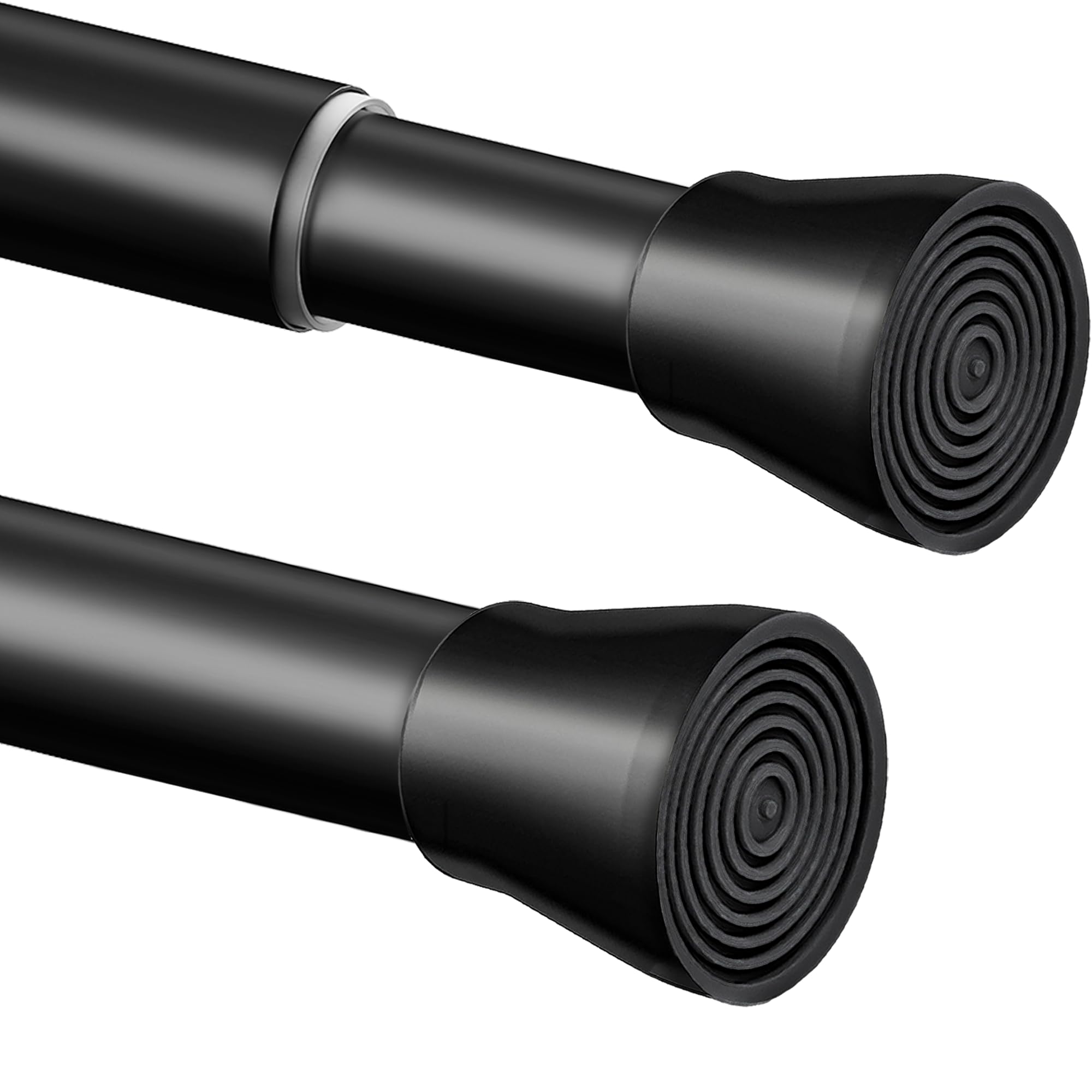 🚿🔧🛠️ 1 Stück Duschstange ohne Bohren Edelstahl Gardinenstange Schwarz 72-145CM Angebot bei HelloDeals