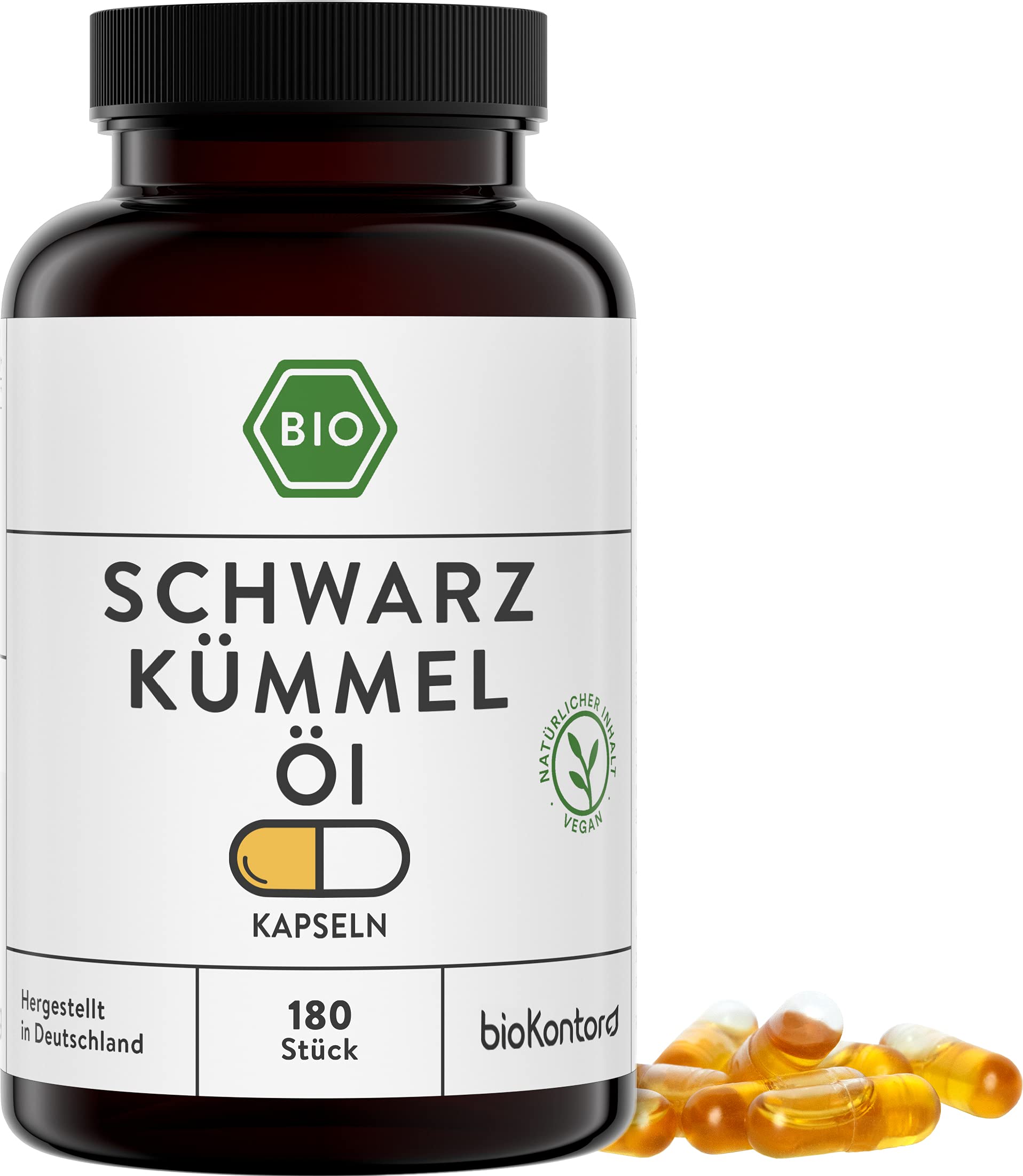 Schwarzkümmelöl Kapseln BIO 180 Stück | Vegane Kapseln aus Ägypten 🌿 Angebot bei HelloDeals