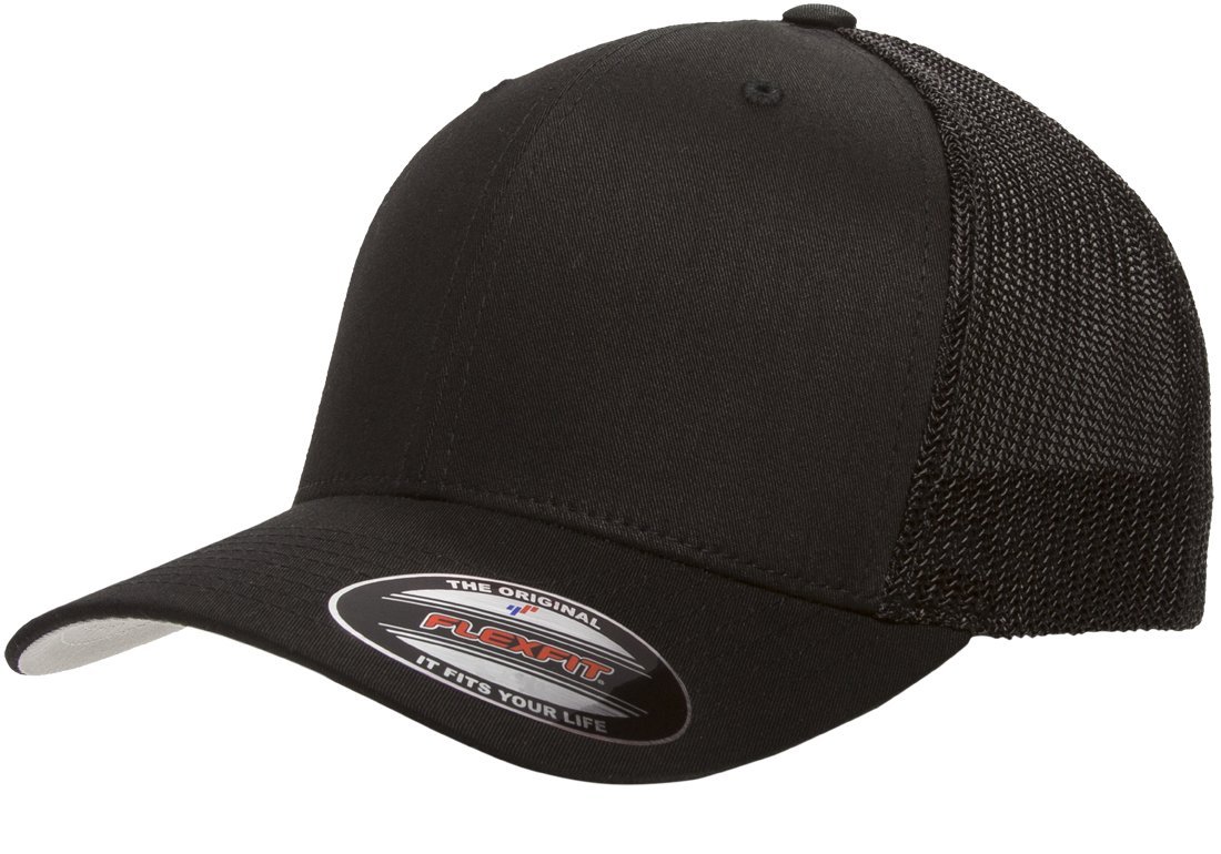 🧢 Flexfit Unisex Cap Flexfit Mesh Trucker 🌟 Einheitsgröße L-XL Schwarz Angebot bei HelloDeals