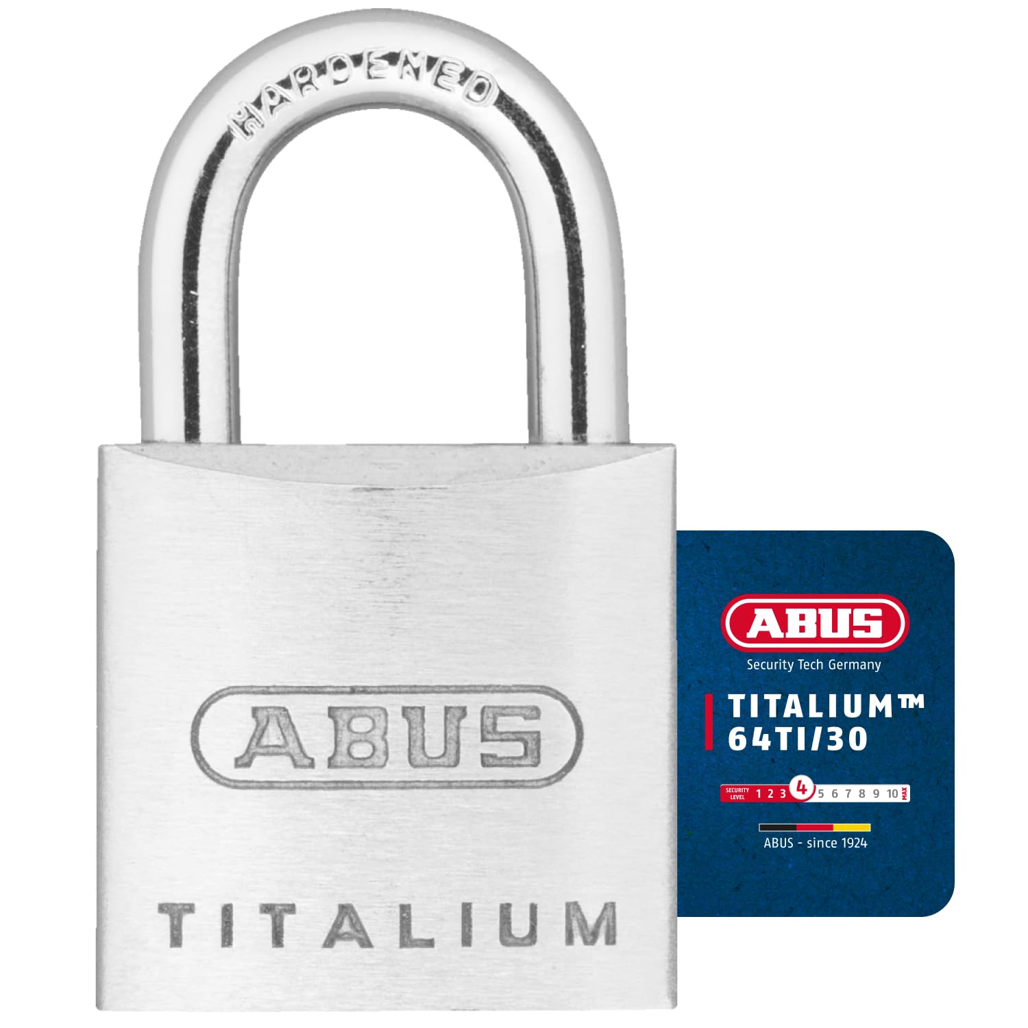 🔒 ABUS Vorhängeschloss Titalium AB64TI/30 - Silber, Grau, 30mm verschiedenschließend Angebot bei HelloDeals