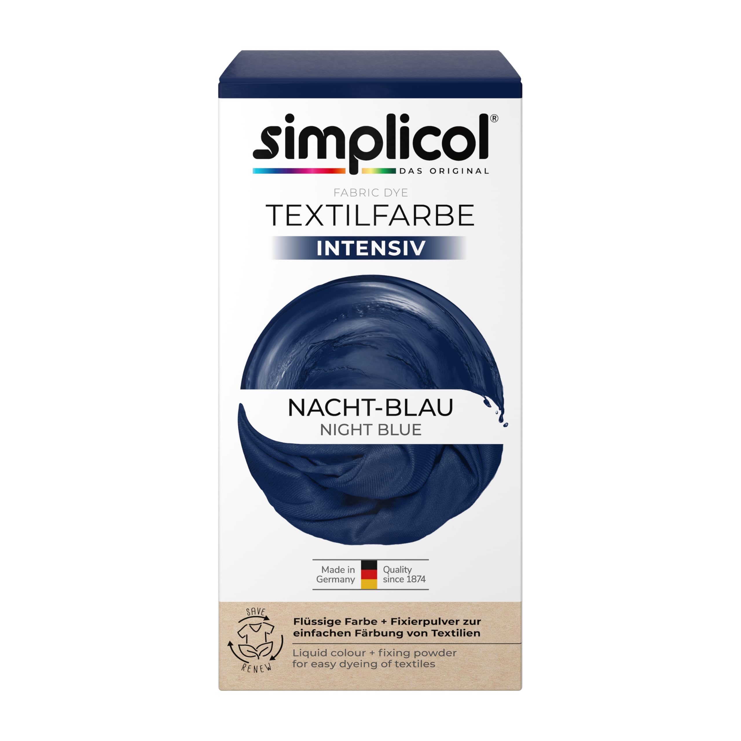 Angebot: simplicol Textilfarbe intensiv Nacht-Blau 🎨 Angebot bei HelloDeals