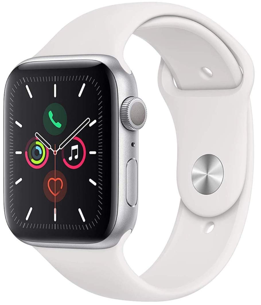 🌟 Super Angebot: Apple Watch Series 5 44mm (GPS) - Aluminiumgehäuse Silber Weiß Sportarmband (Generalüberholt) 🌟 Angebot bei HelloDeals