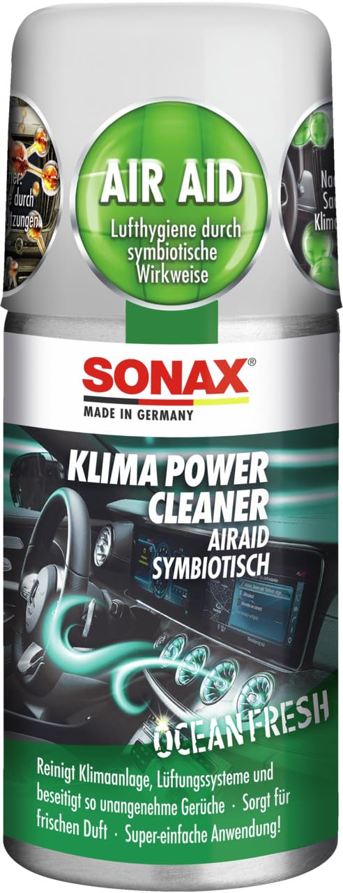 🚗💨 SONAX KlimaPowerCleaner AirAid symbiotisch Ocean-Fresh (100 ml) - Befreit von lästigen Gerüchen! Angebot bei HelloDeals