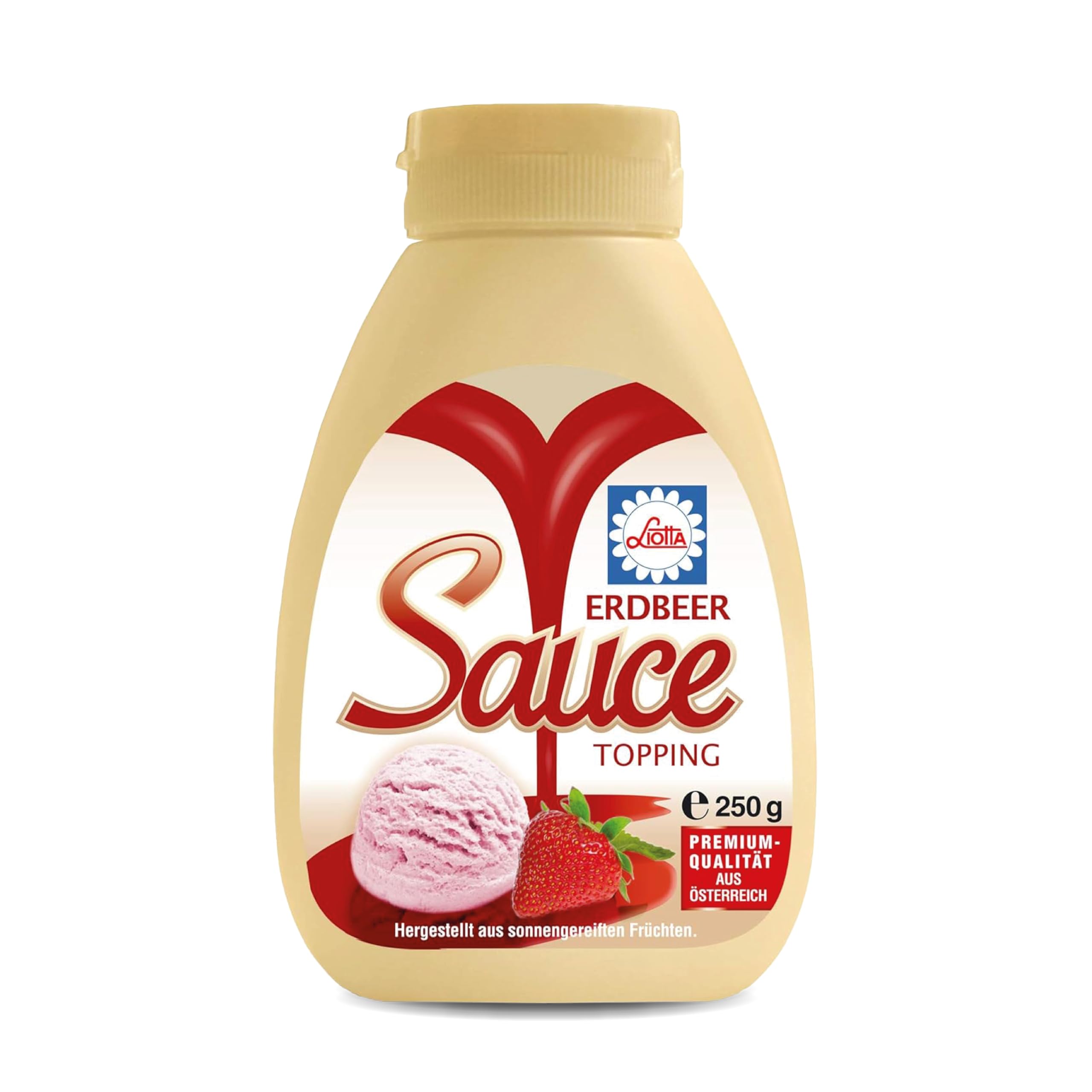 🍓 Liotta Erdbeer Dessert Sauce 250g - Sirup, Topping, Fruchtsauce - Ideal für Kaffee, Eis und Desserts Angebot bei HelloDeals