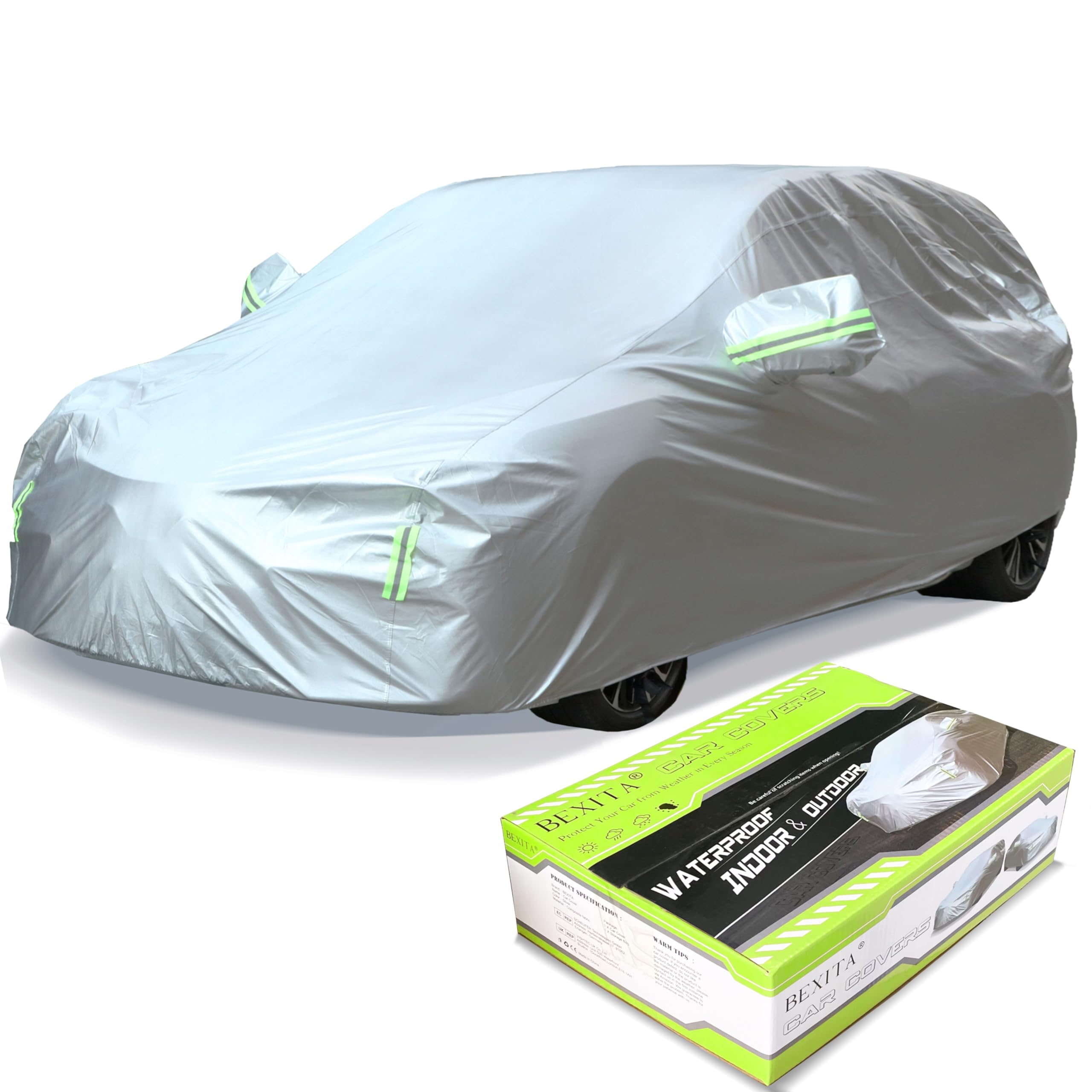 🚗 BEXITA Autoabdeckung Vollgarage Abdeckplane Auto Garage Staubdicht Winddicht Schneedicht UV-Schutz Outdoor Winter Car Cover Universal Fit für Fließheck, Size L 🚗 Angebot bei HelloDeals